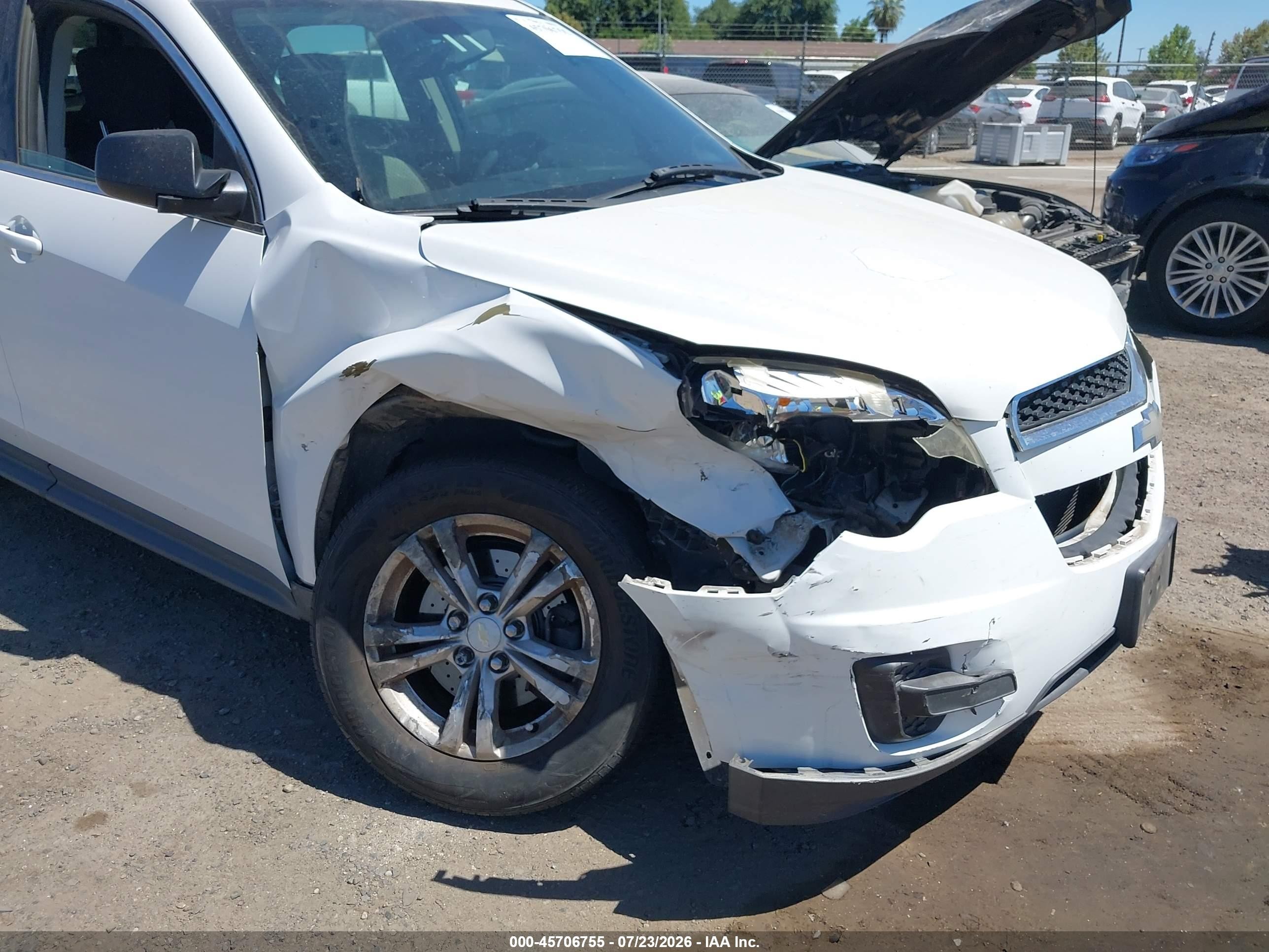 2010 Chevrolet Equinox Ls White vin: 2CNALBEWXA6255537