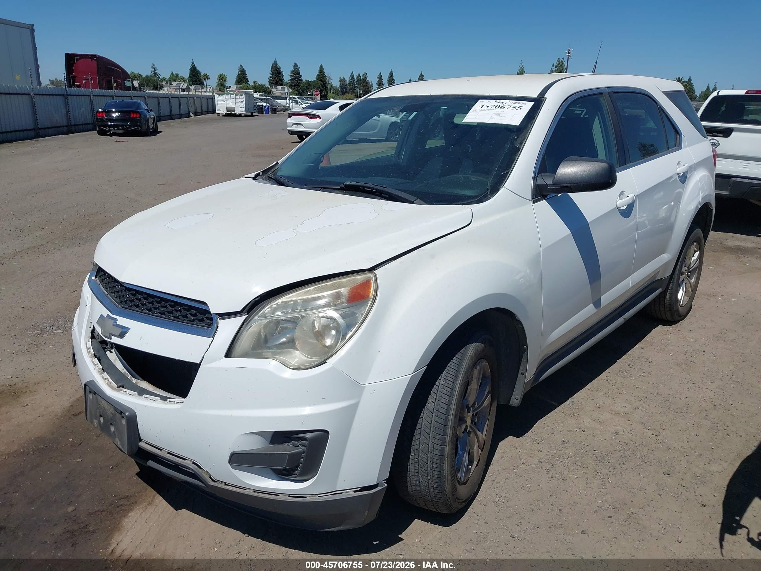 2010 Chevrolet Equinox Ls White vin: 2CNALBEWXA6255537