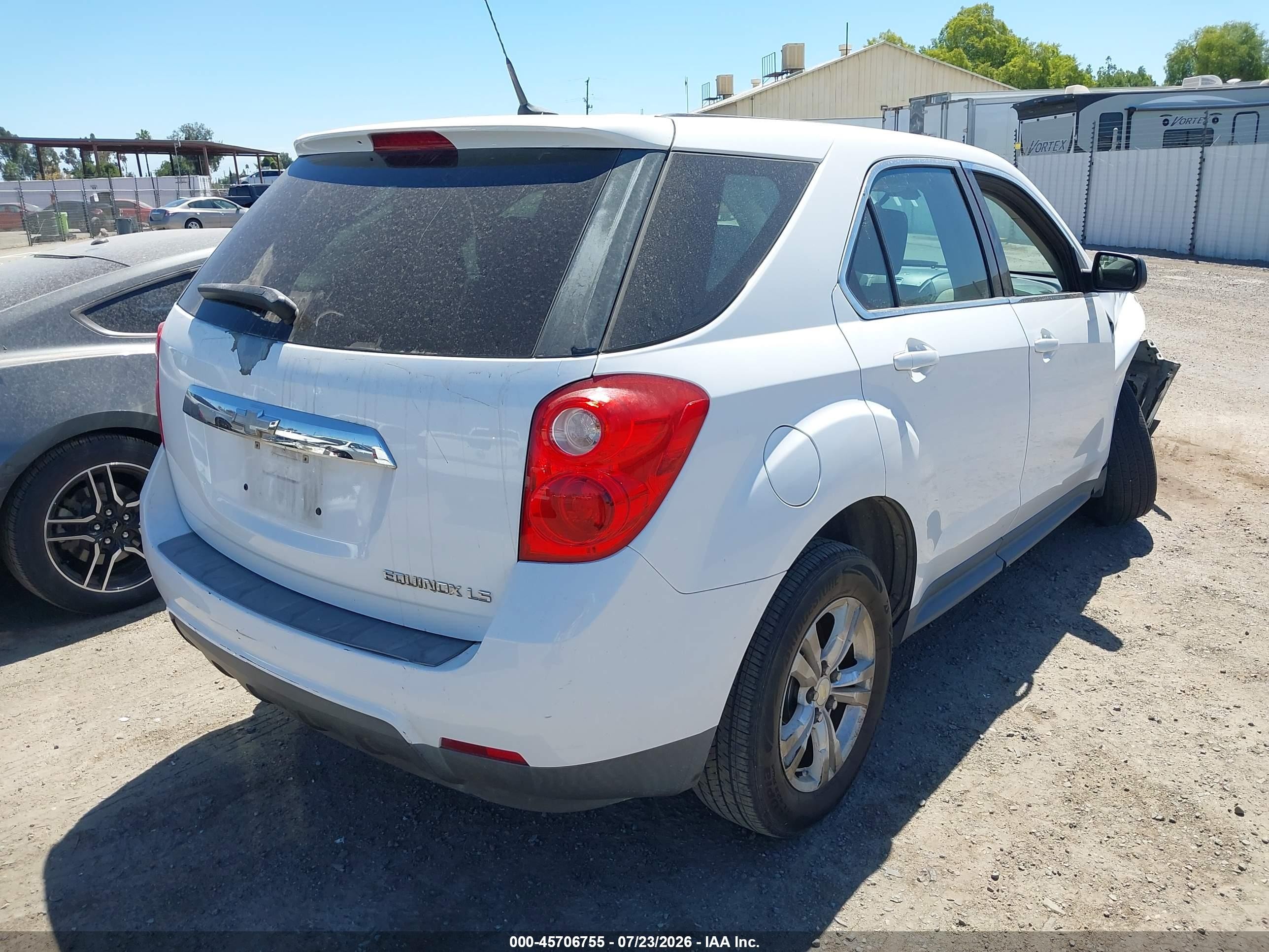 2010 Chevrolet Equinox Ls White vin: 2CNALBEWXA6255537