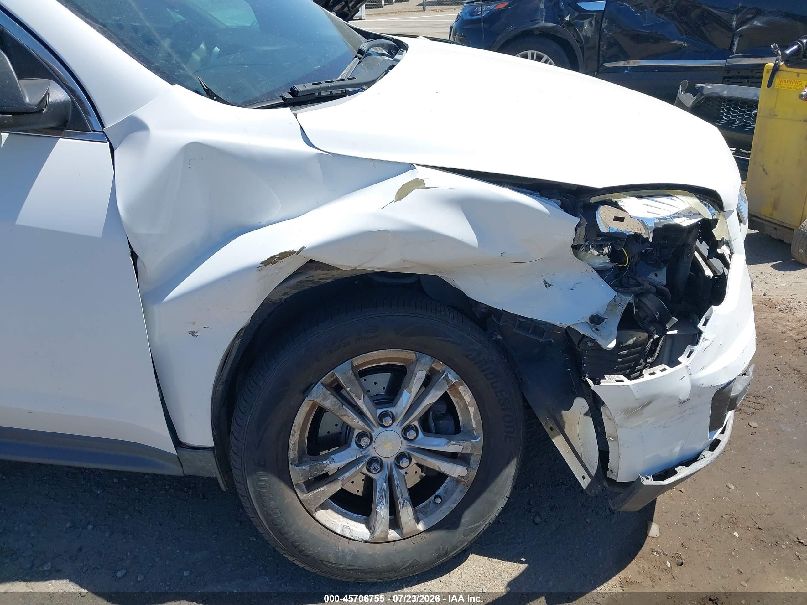 2010 Chevrolet Equinox Ls White vin: 2CNALBEWXA6255537