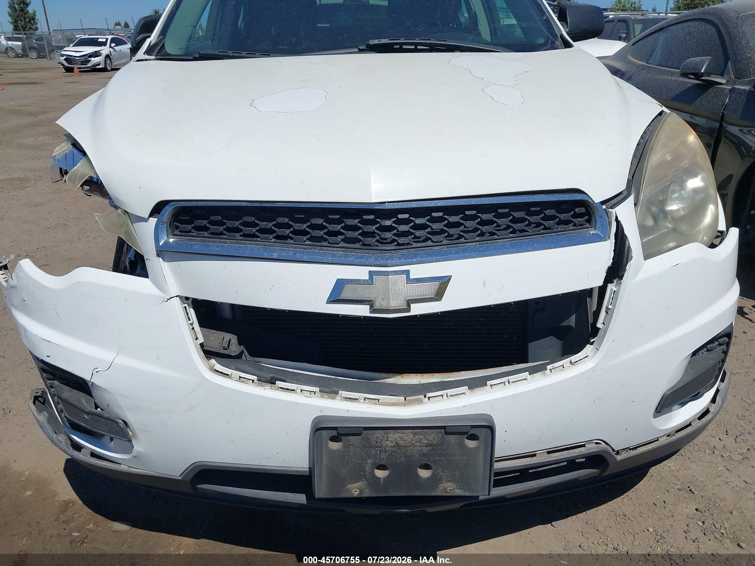 2010 Chevrolet Equinox Ls White vin: 2CNALBEWXA6255537