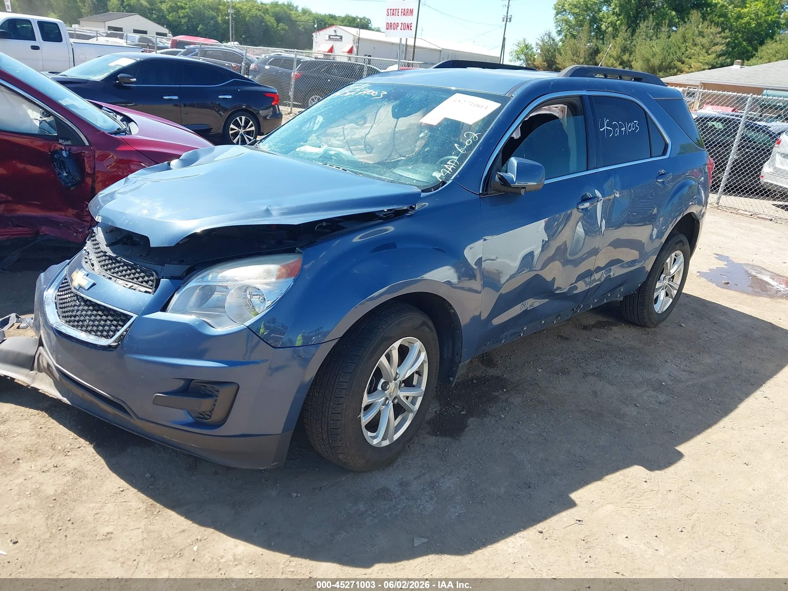 2011 Chevrolet Equinox 1lt Blue vin: 2CNALDEC4B6280341