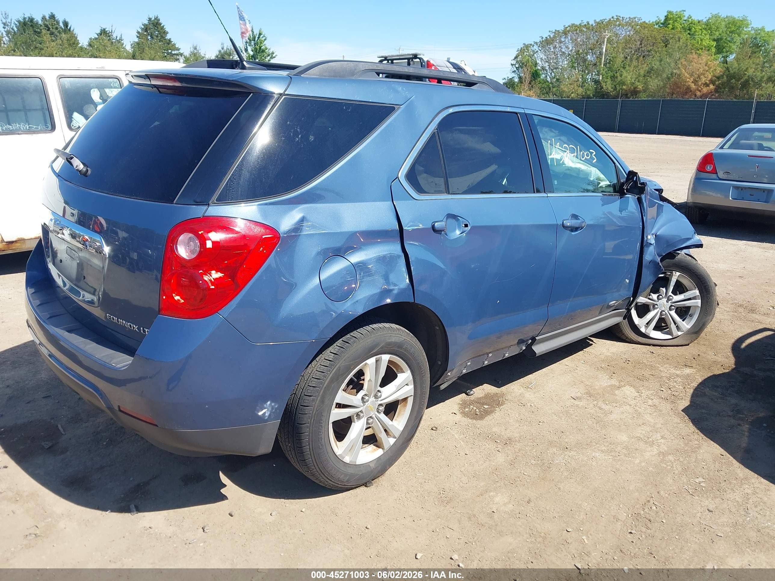 2011 Chevrolet Equinox 1lt Blue vin: 2CNALDEC4B6280341