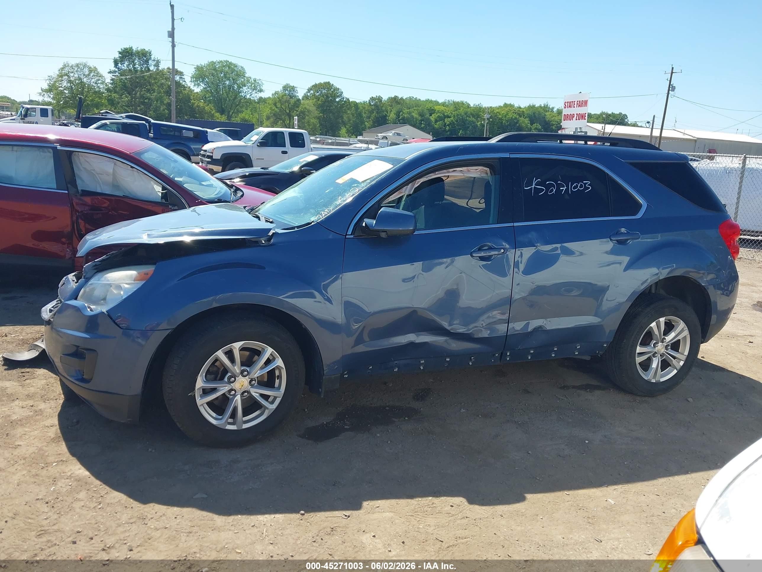 2011 Chevrolet Equinox 1lt Blue vin: 2CNALDEC4B6280341