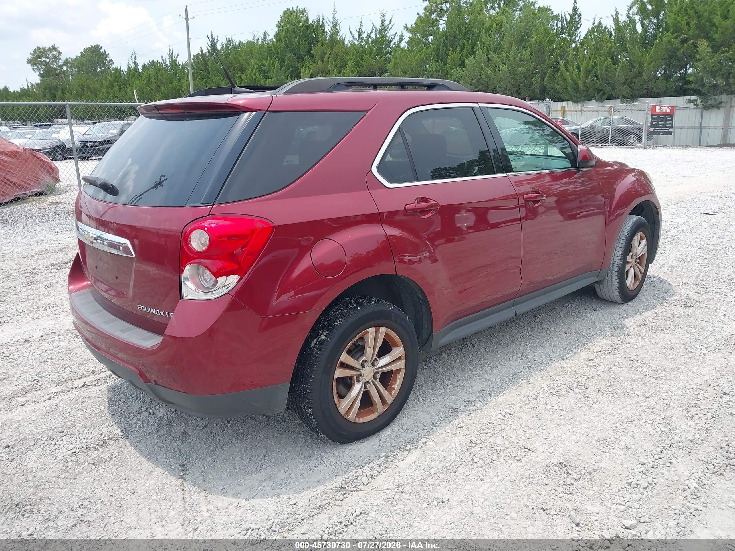 2011 Chevrolet Equinox Lt W/1lt Red vin: 2CNALDEC4B6383680