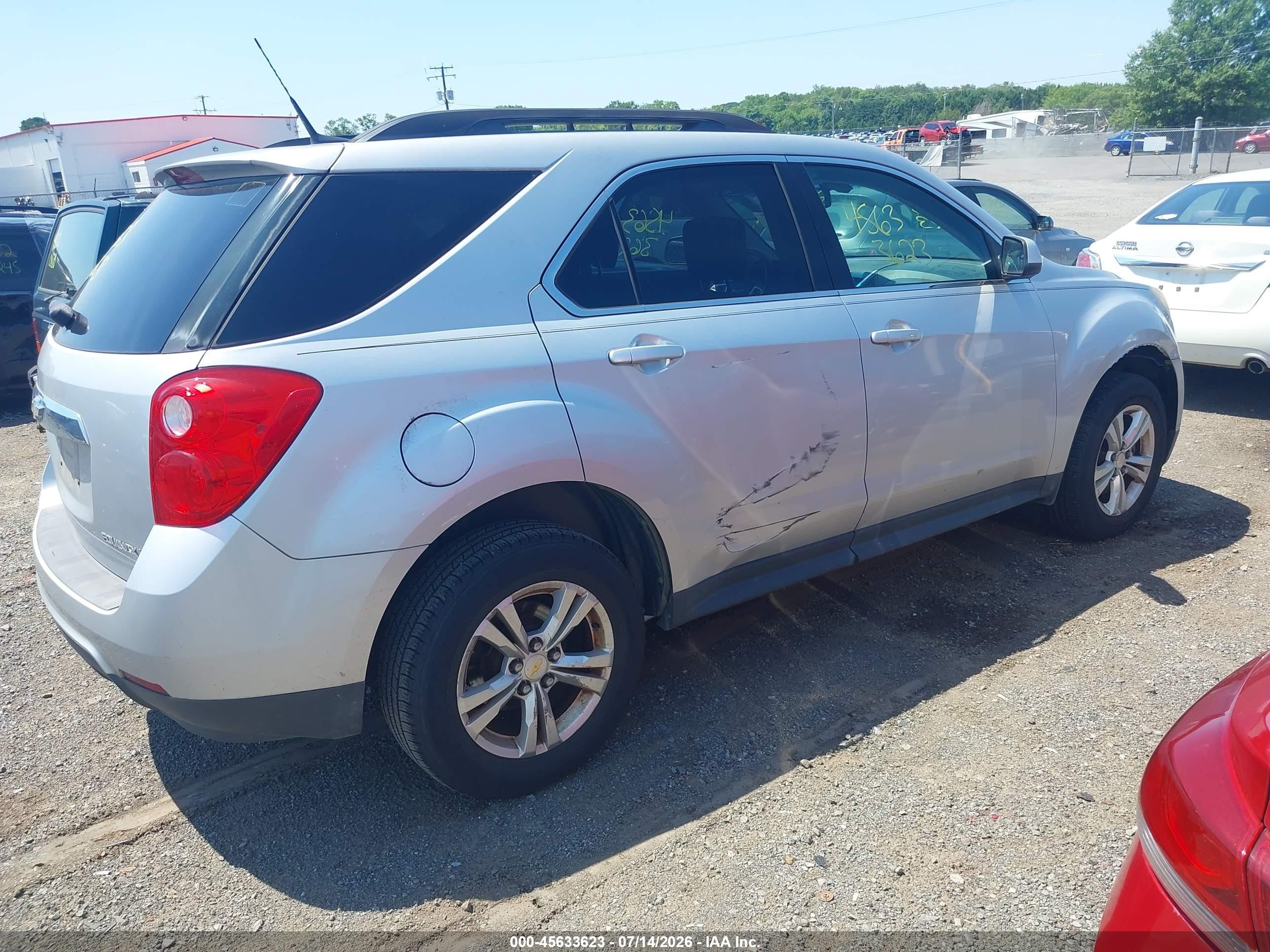 2011 Chevrolet Equinox Lt W/1lt Серебряный vin: 2CNALDEC4B6432196