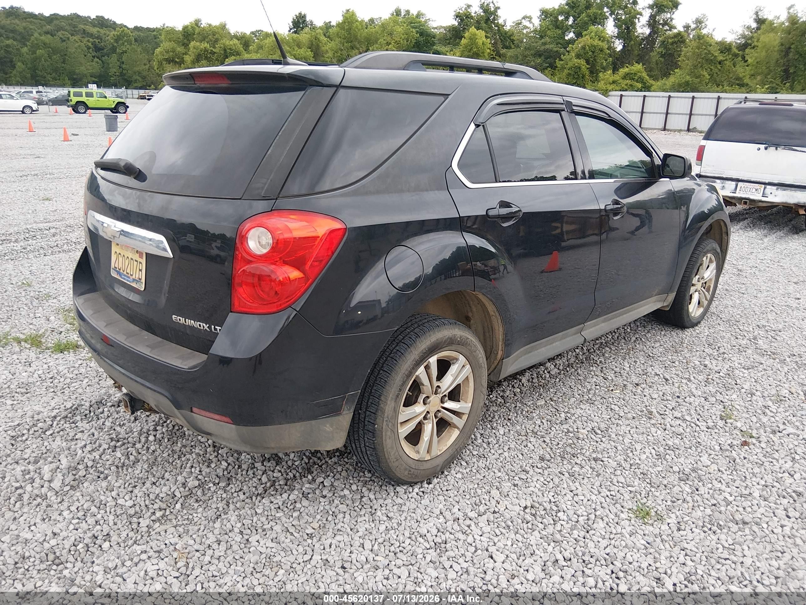 2011 Chevrolet Equinox Lt W/1lt Black vin: 2CNALDEC5B6414080