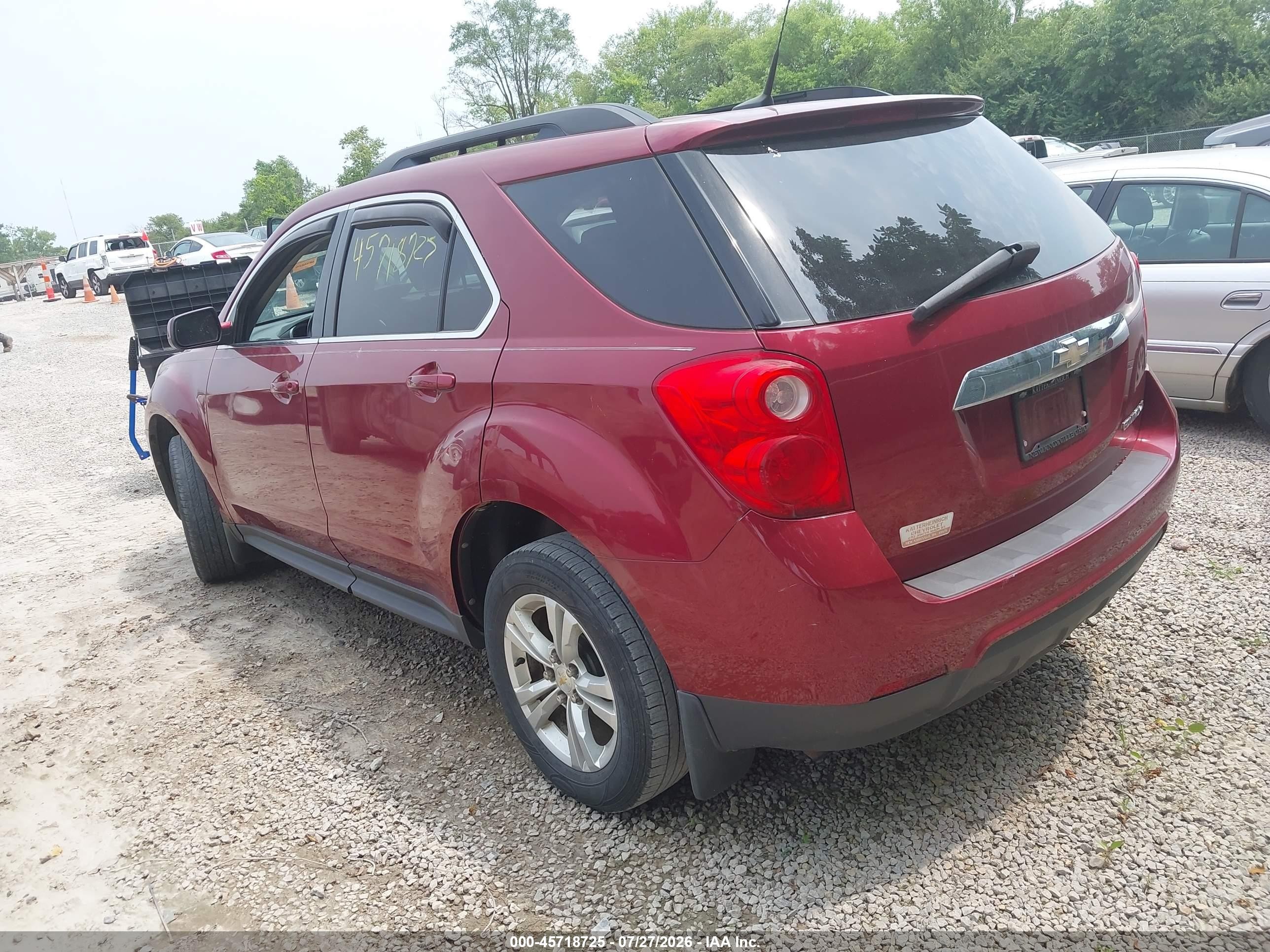 2011 Chevrolet Equinox Lt W/1lt Red vin: 2CNALDEC5B6414824