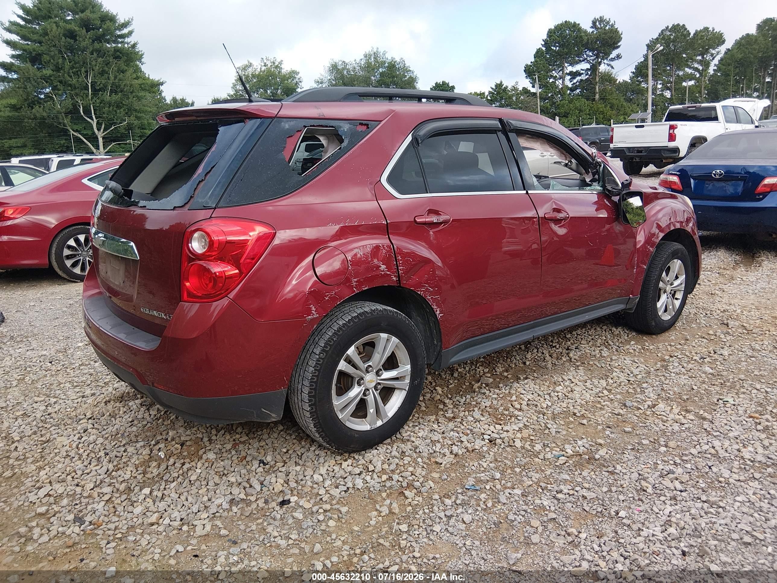2011 Chevrolet Equinox Lt W/1lt Красный vin: 2CNALDEC8B6217825