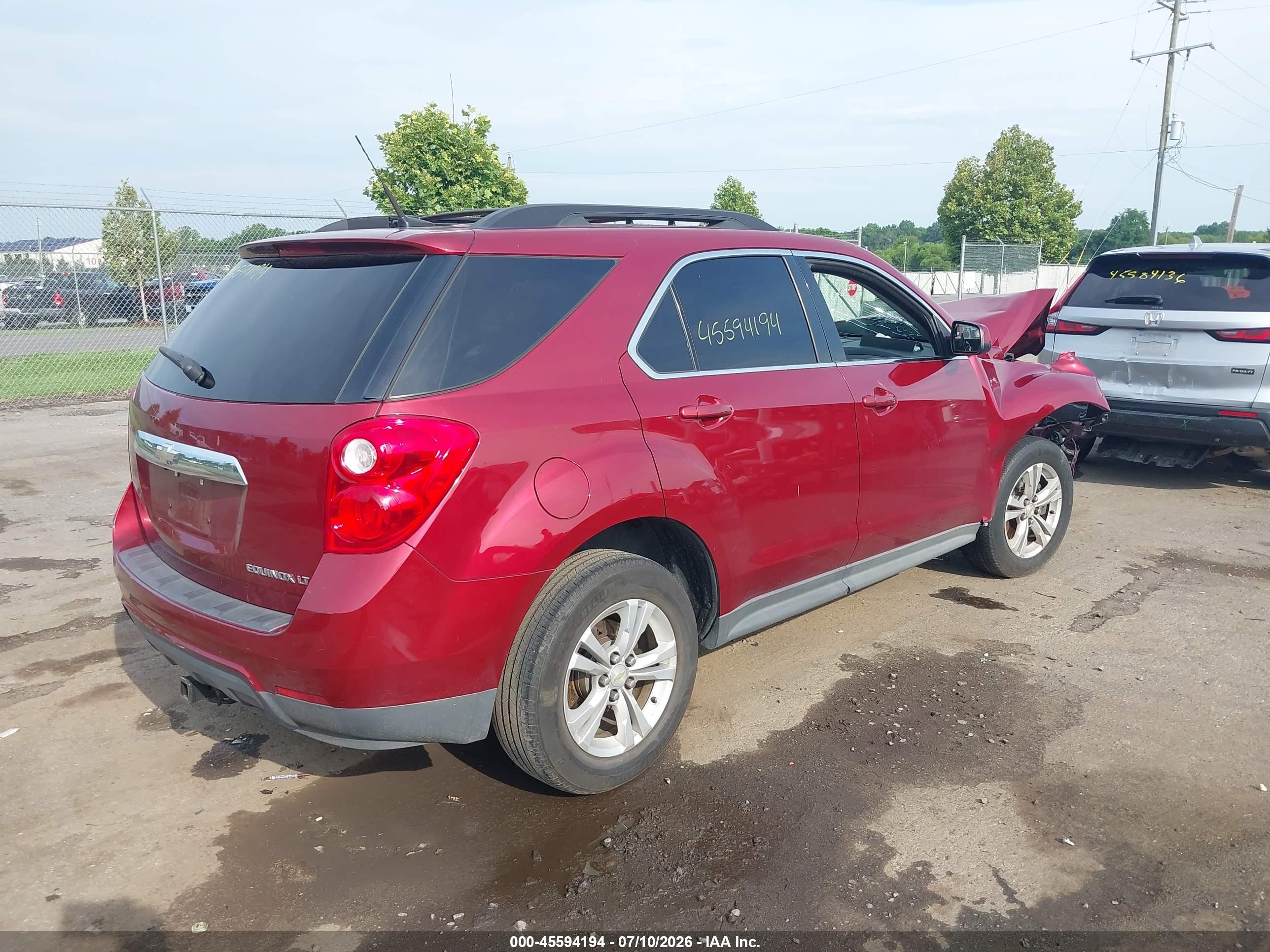 2011 Chevrolet Equinox Lt W/1lt Red vin: 2CNALDECXB6340347