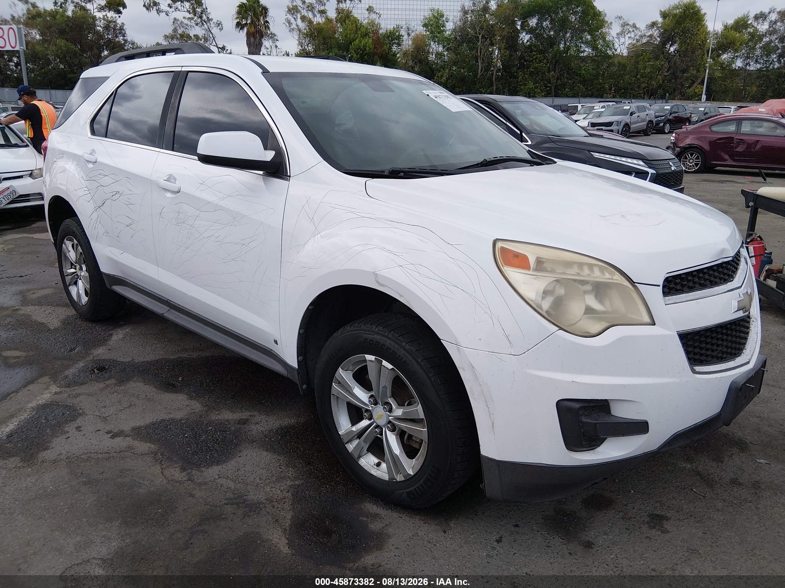 2010 Chevrolet Equinox Lt White vin: 2CNALDEW0A6204592