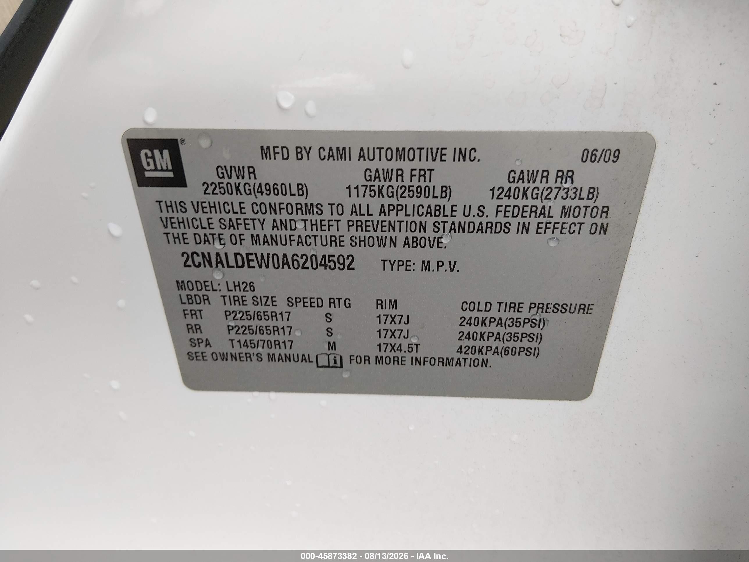 2010 Chevrolet Equinox Lt Белый vin: 2CNALDEW0A6204592