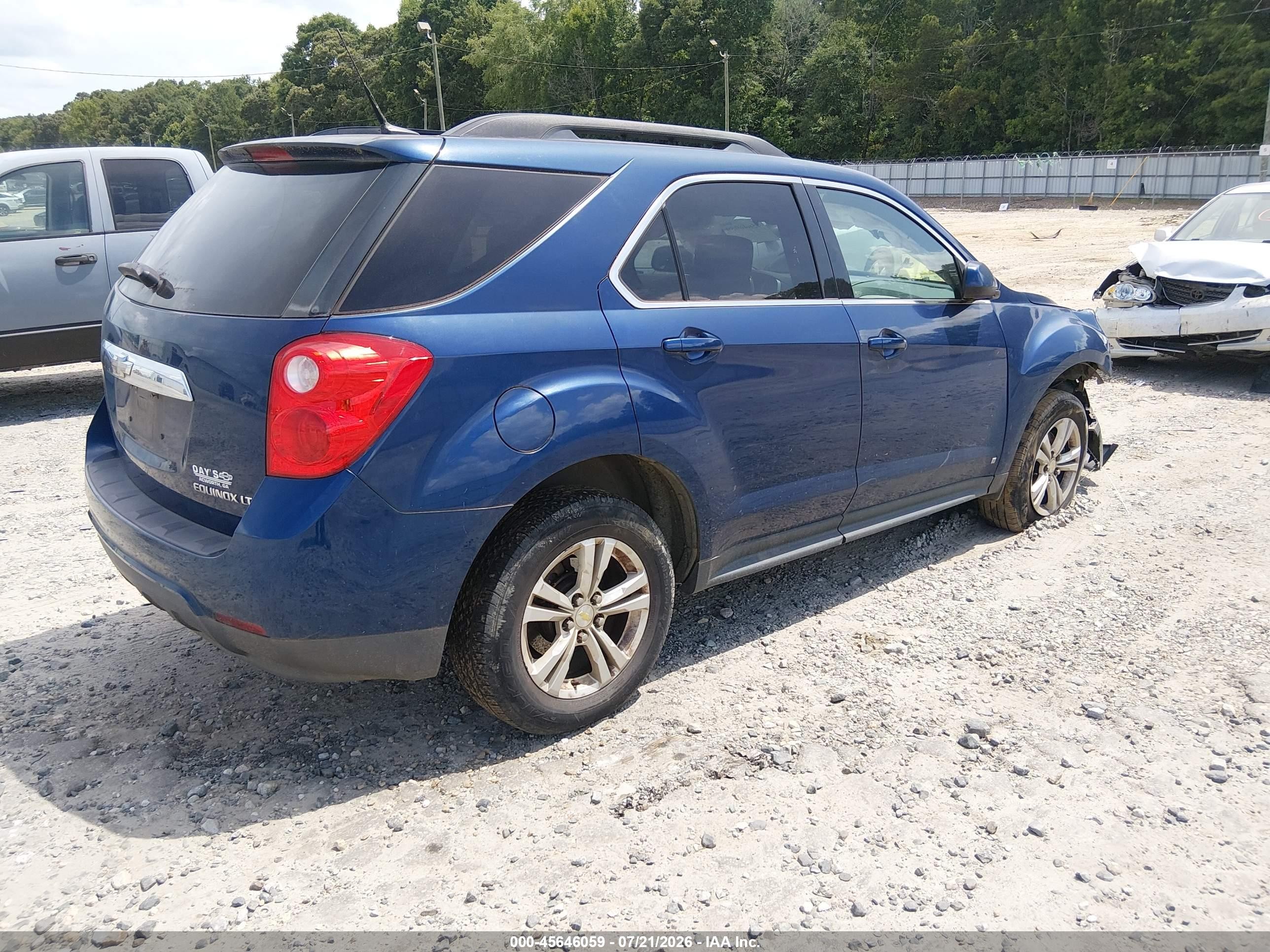 2010 Chevrolet Equinox Lt Blue vin: 2CNALDEW1A6220316
