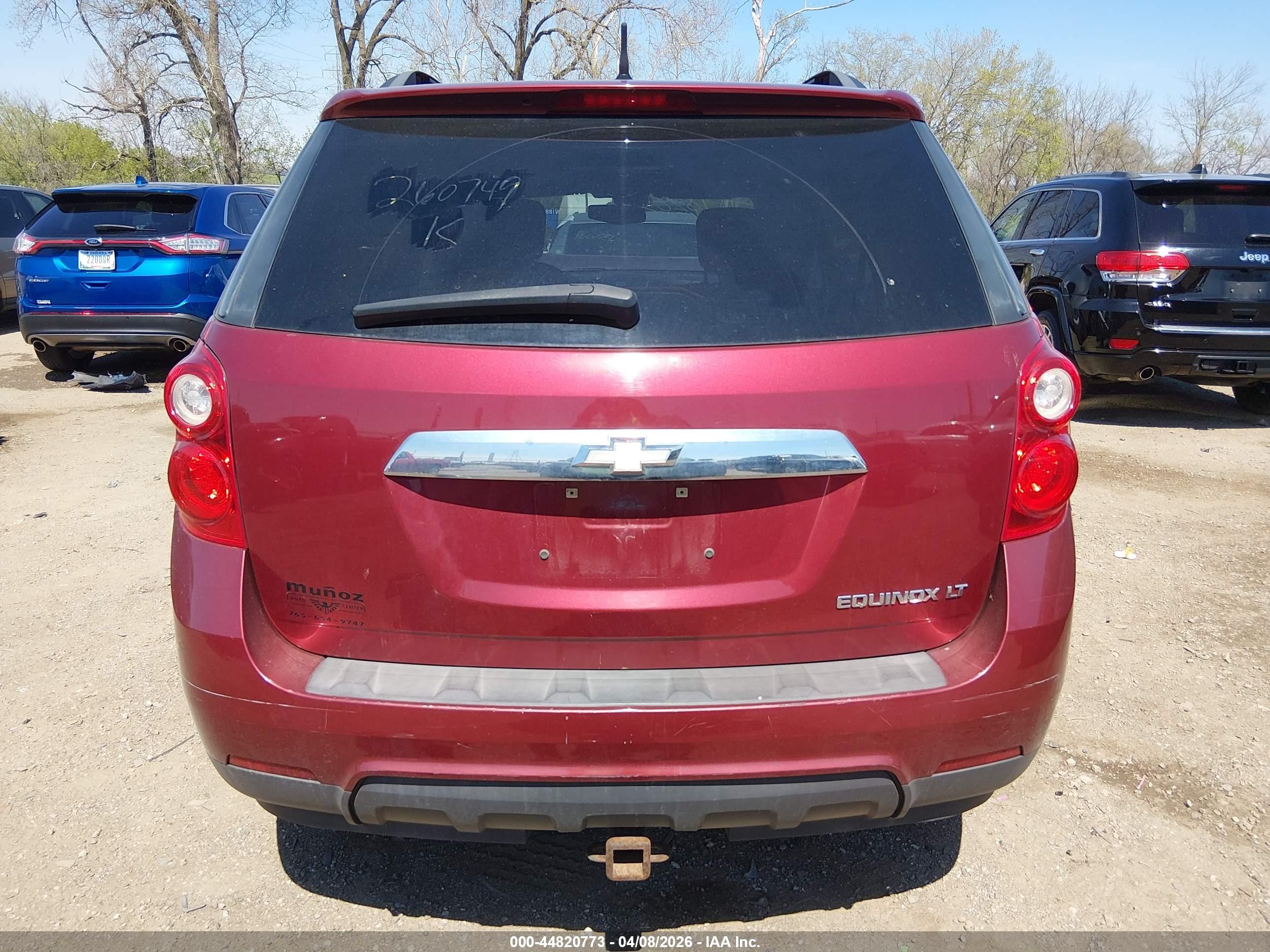 2010 Chevrolet Equinox Lt Red vin: 2CNALDEW1A6260749