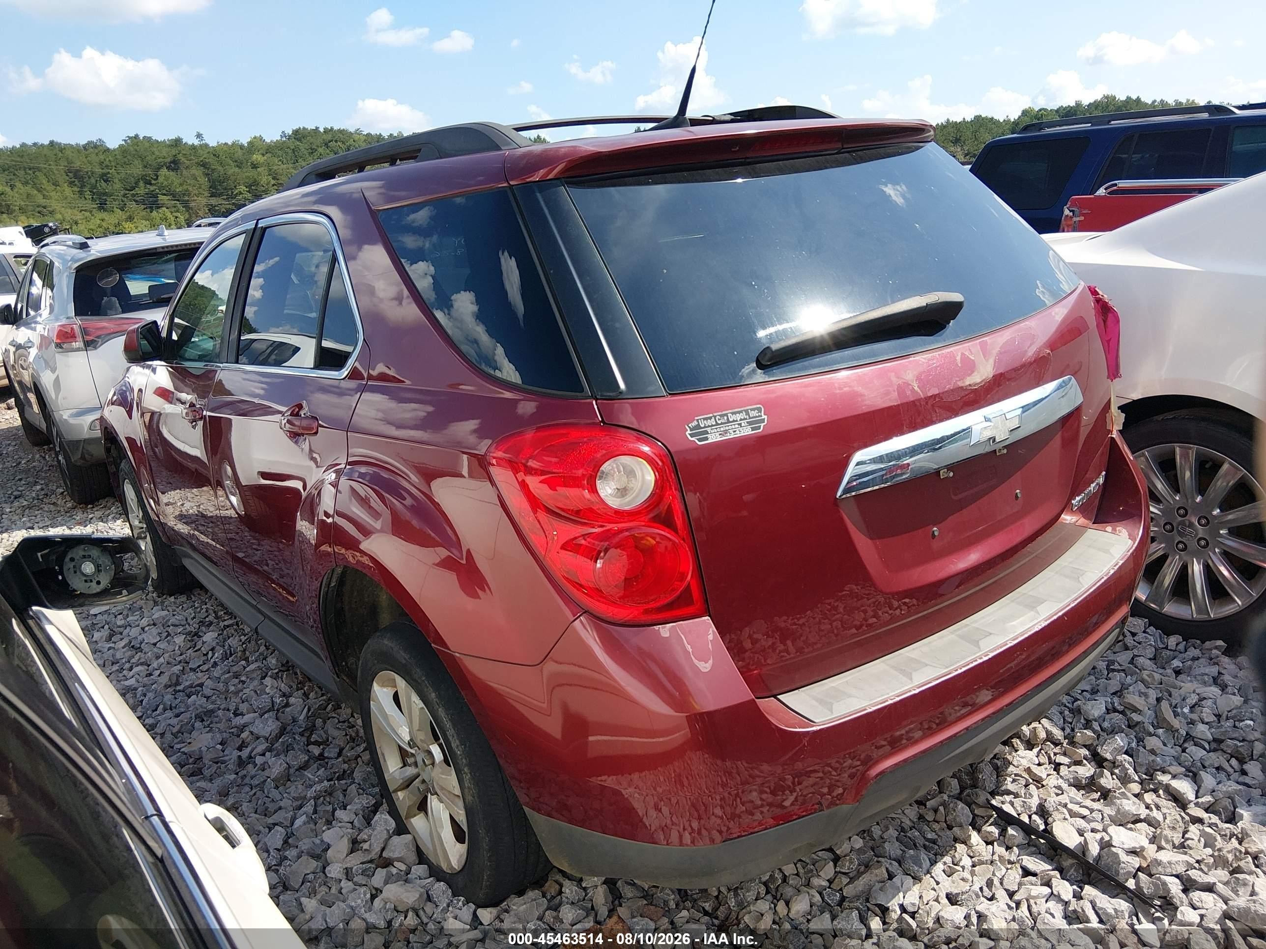 2010 Chevrolet Equinox Lt Burgundy vin: 2CNALDEW6A6257006