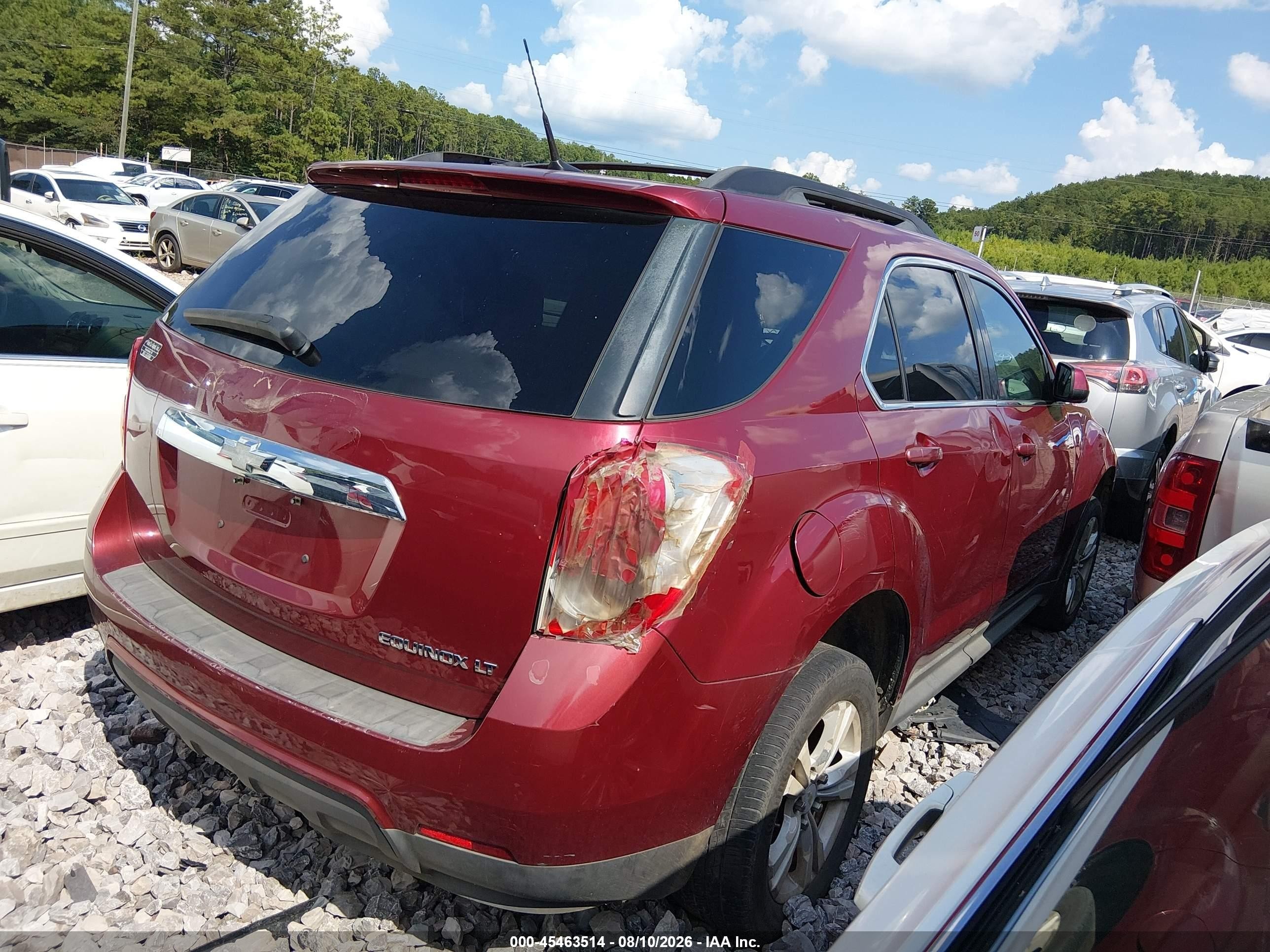 2010 Chevrolet Equinox Lt Burgundy vin: 2CNALDEW6A6257006