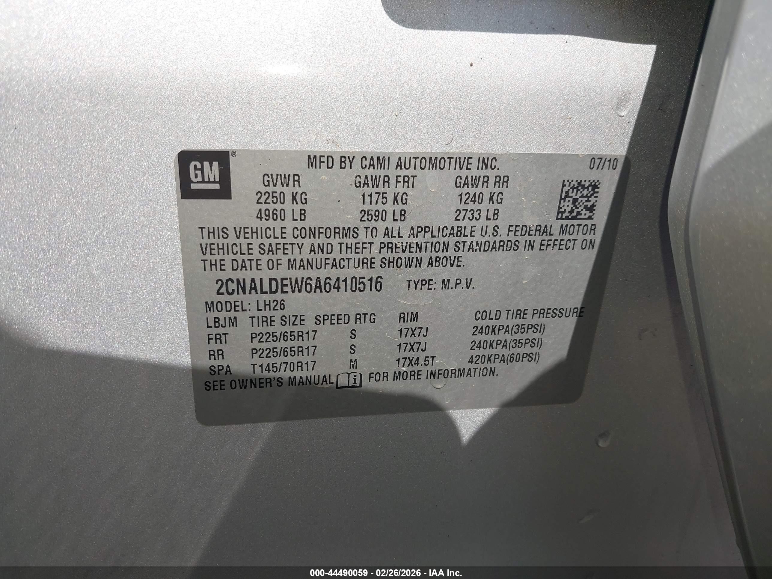 2010 Chevrolet Equinox Lt Silver vin: 2CNALDEW6A6410516