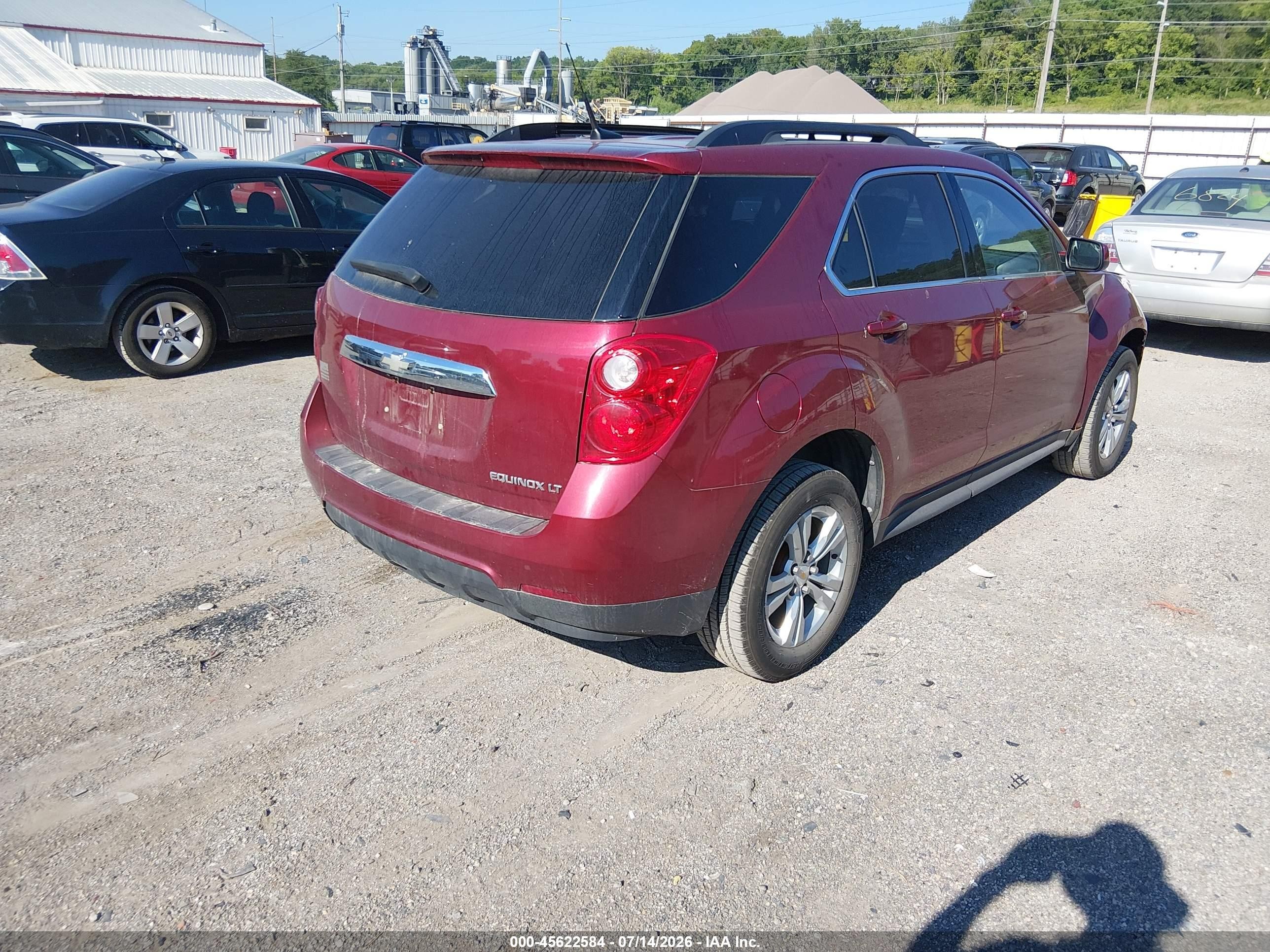2010 Chevrolet Equinox Lt Красный vin: 2CNALDEW7A6400058