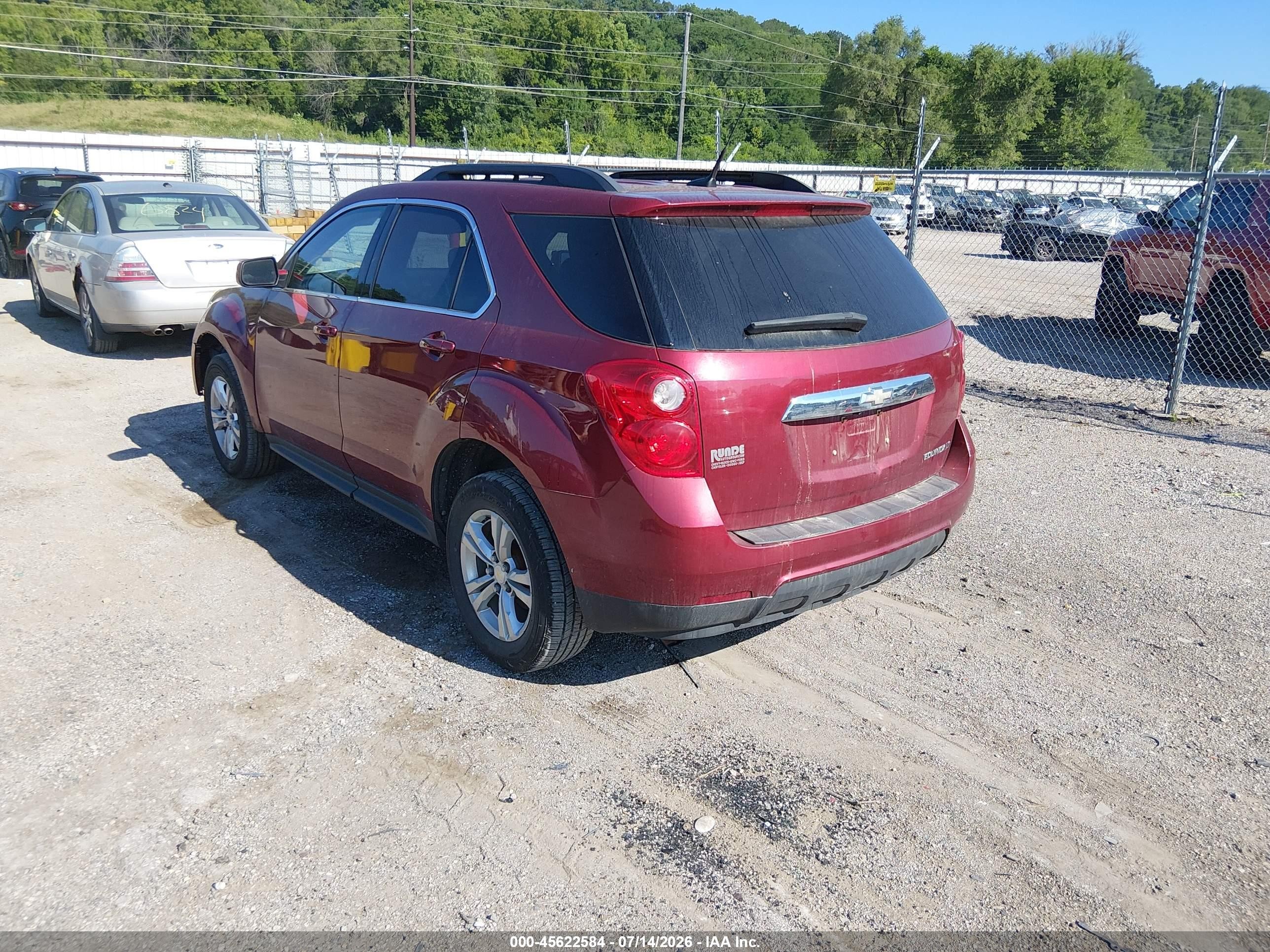 2010 Chevrolet Equinox Lt Красный vin: 2CNALDEW7A6400058