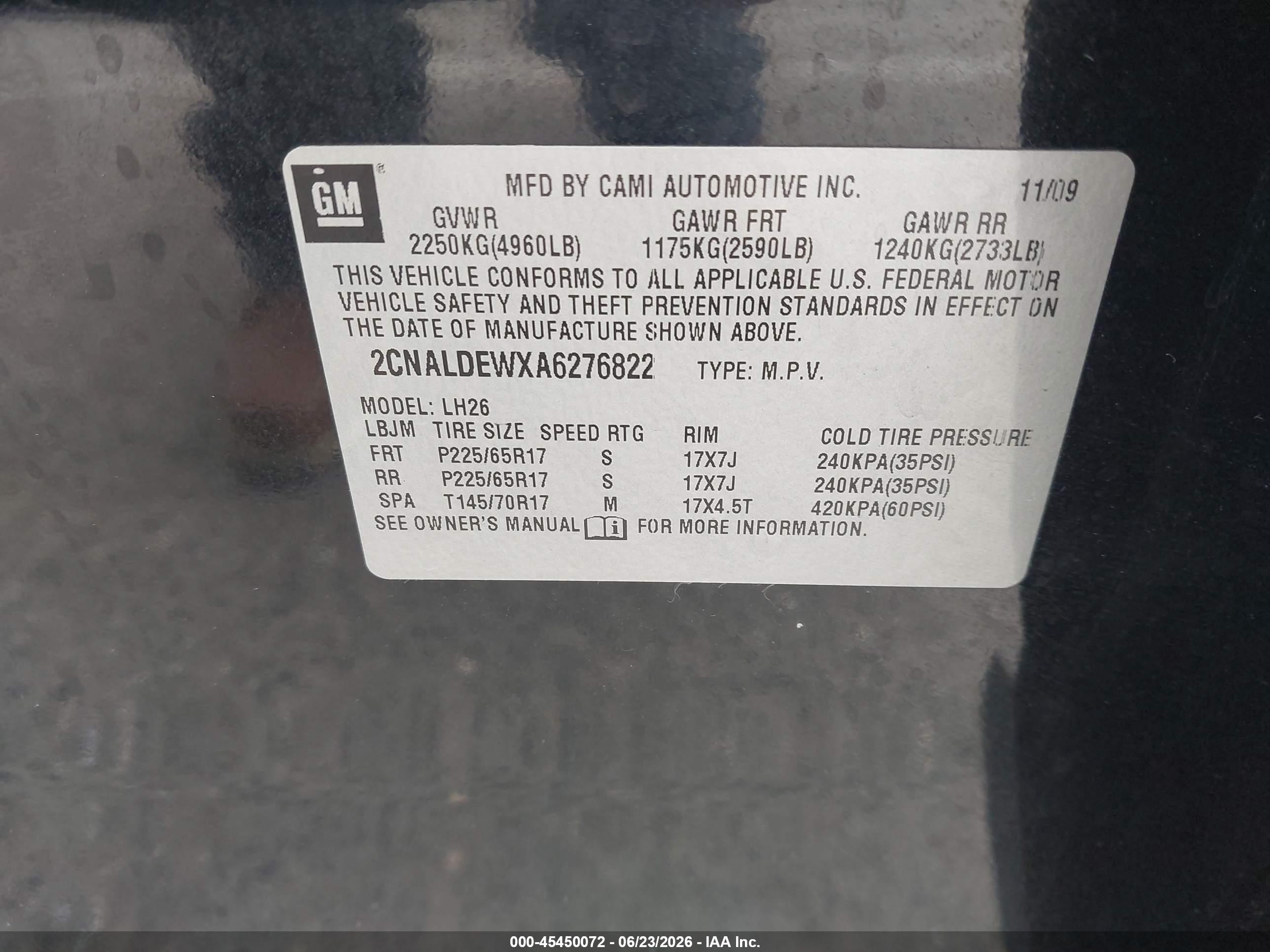 2010 Chevrolet Equinox Lt Черный vin: 2CNALDEWXA6276822