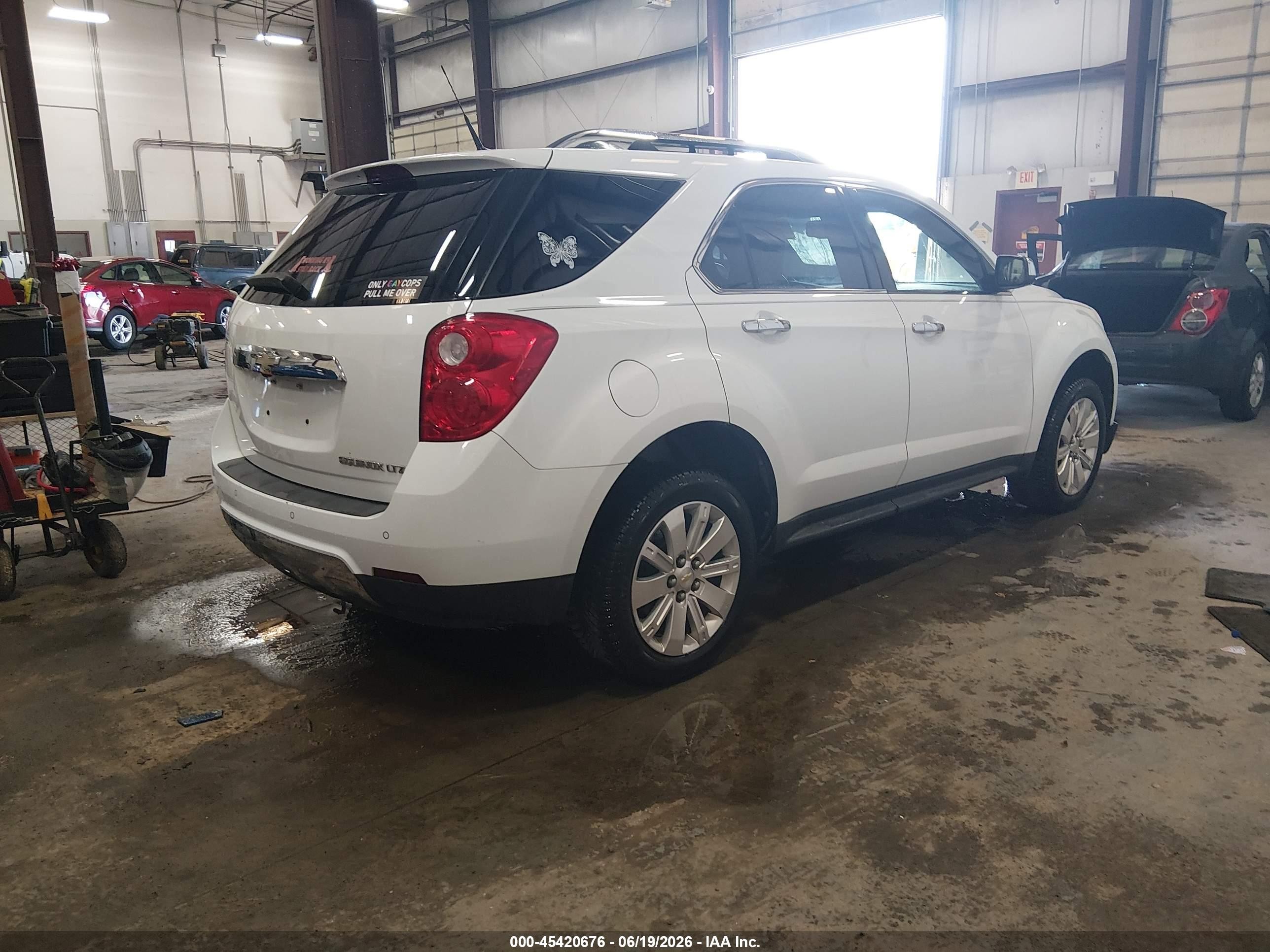 2011 Chevrolet Equinox Ltz White vin: 2CNALFEC6B6310399