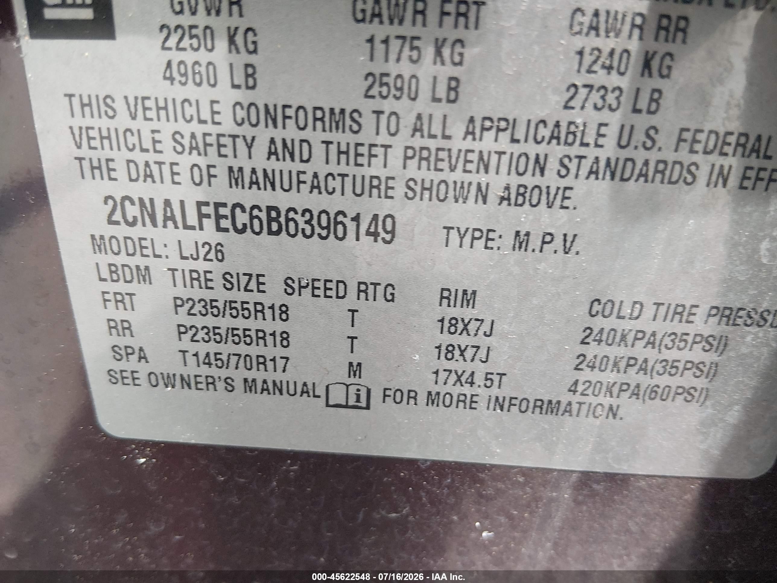 2011 Chevrolet Equinox Ltz Бордовый vin: 2CNALFEC6B6396149