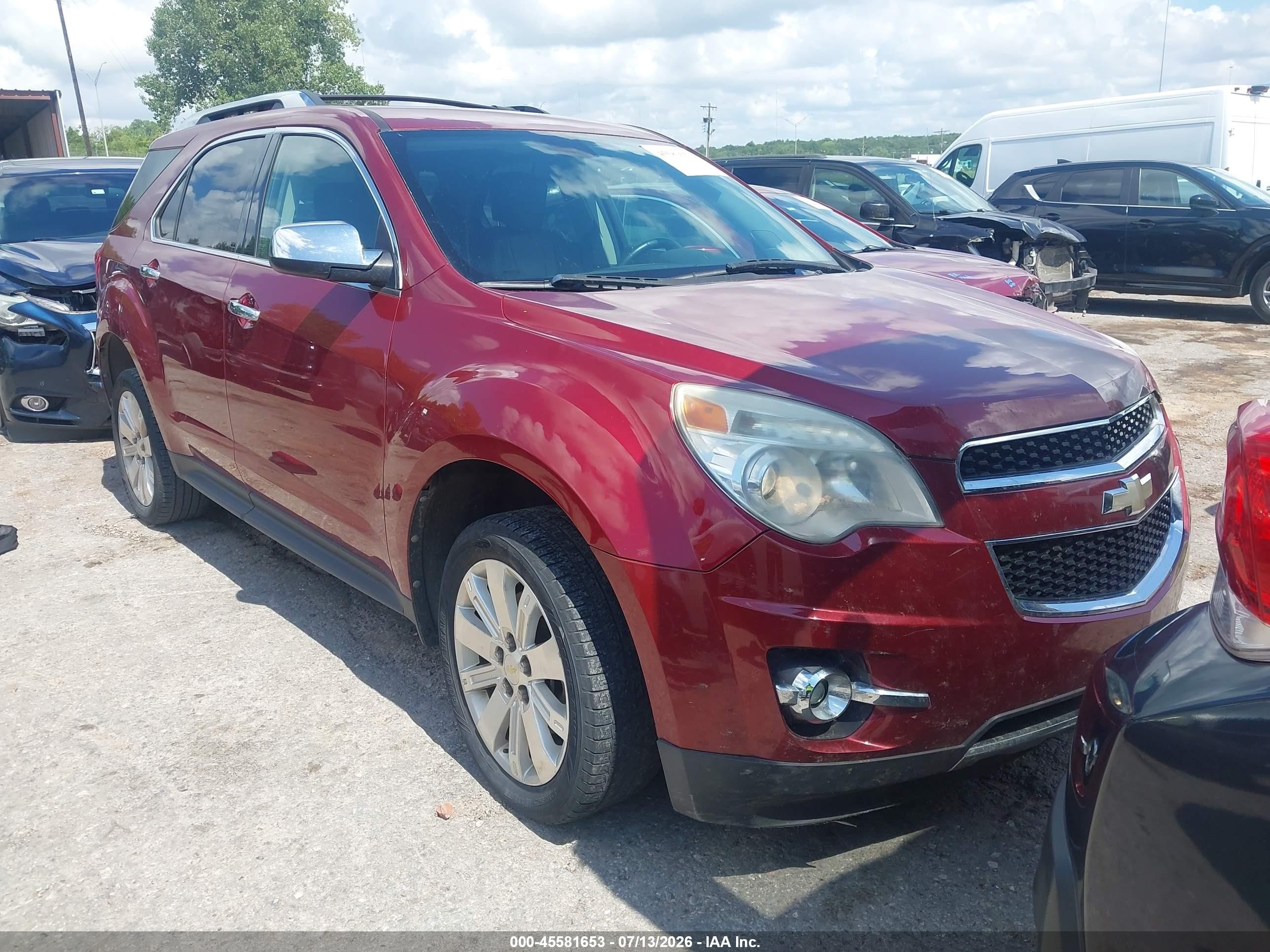 2010 Chevrolet Equinox Ltz Red vin: 2CNALFEW6A6370224
