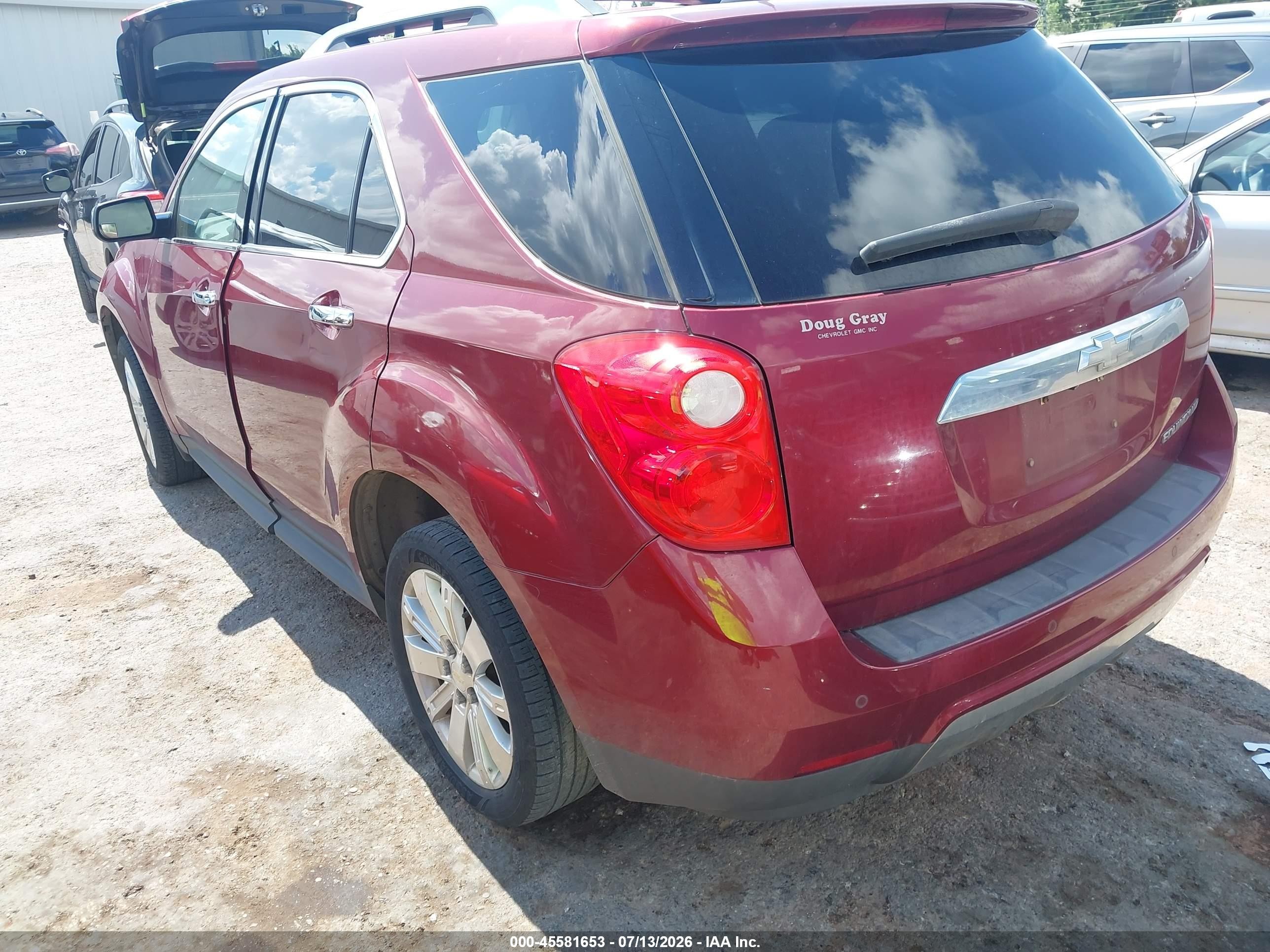 2010 Chevrolet Equinox Ltz Red vin: 2CNALFEW6A6370224