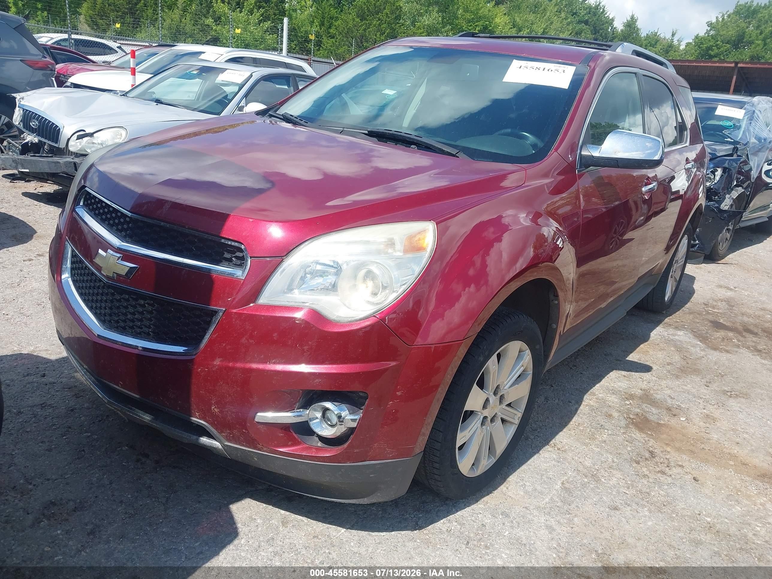 2010 Chevrolet Equinox Ltz Red vin: 2CNALFEW6A6370224