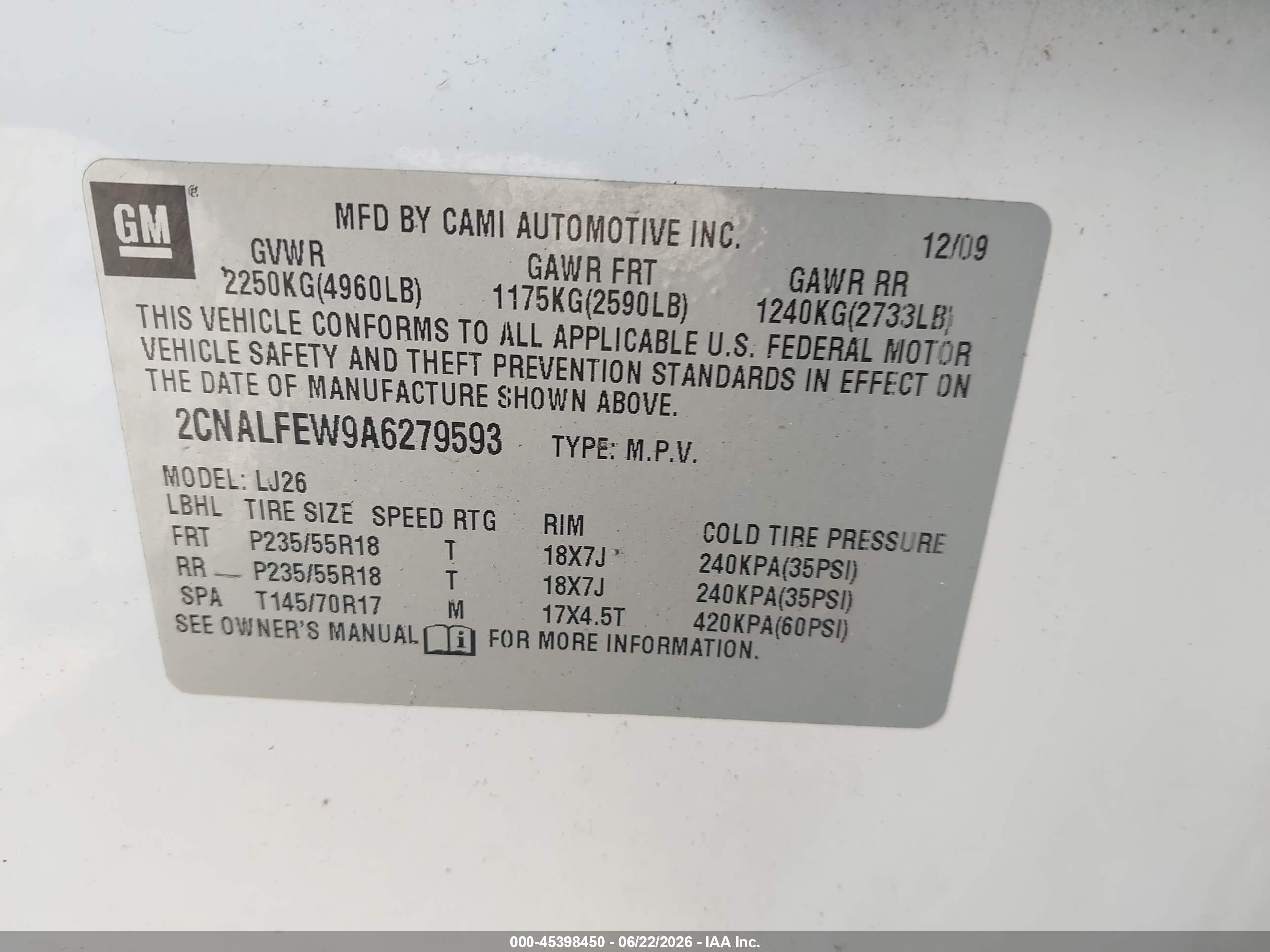 2010 Chevrolet Equinox Ltz White vin: 2CNALFEW9A6279593