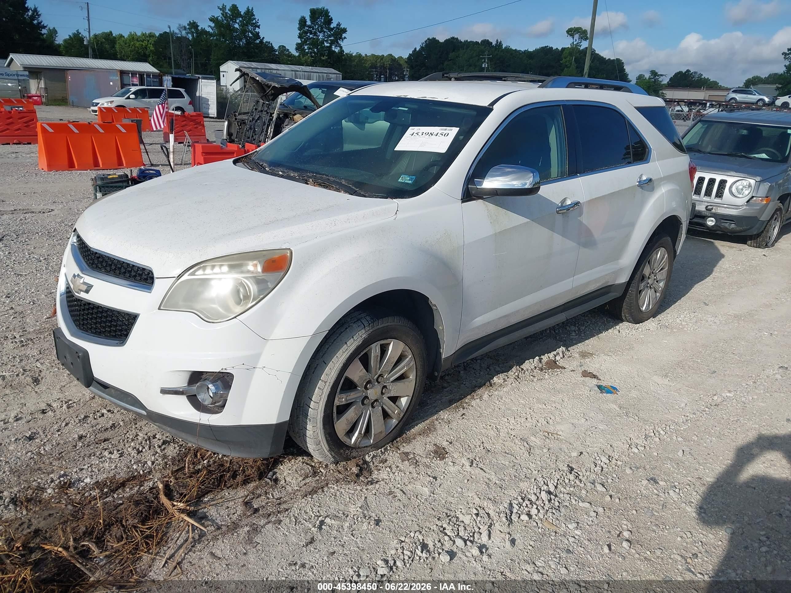2010 Chevrolet Equinox Ltz White vin: 2CNALFEW9A6279593