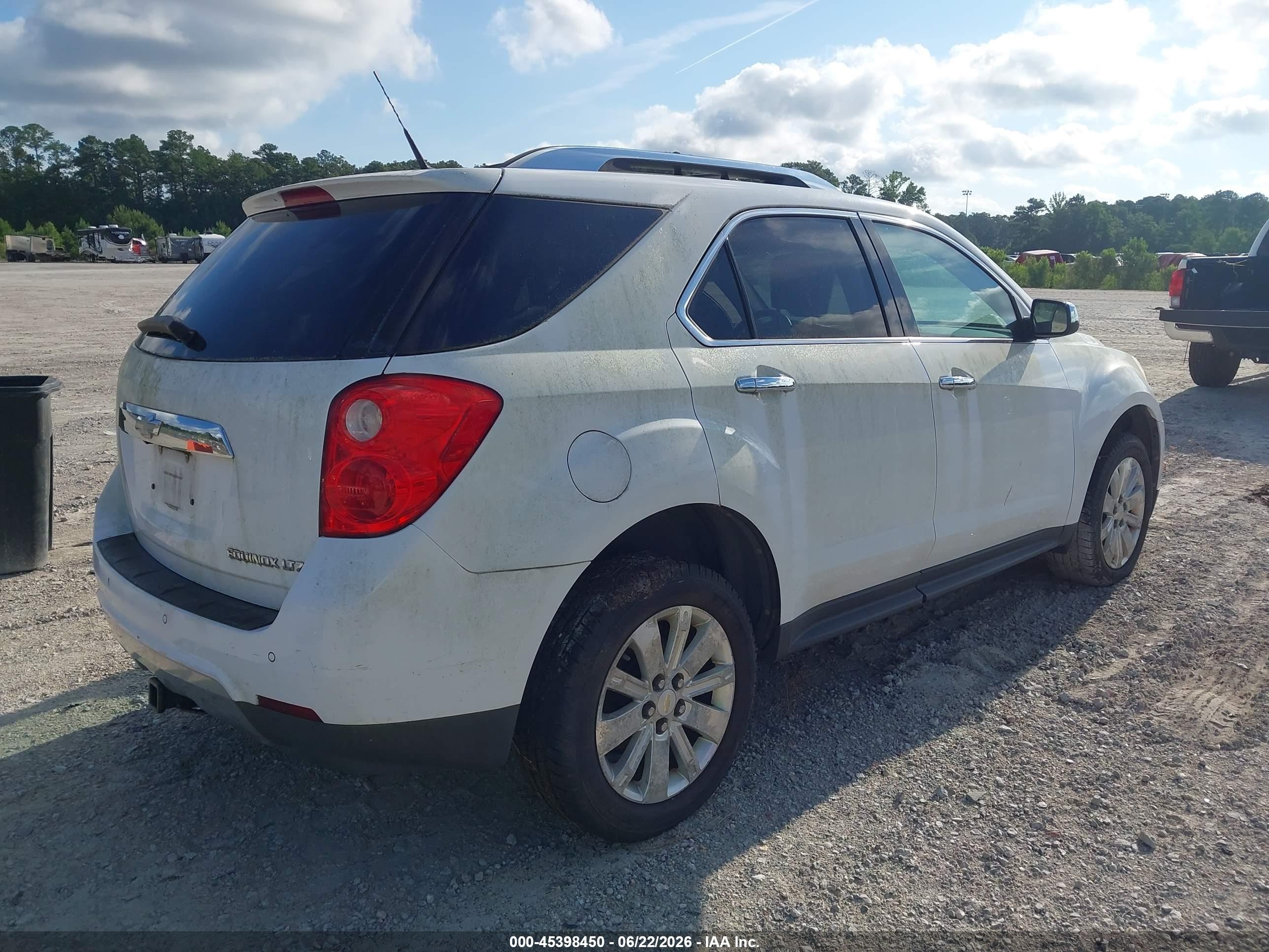 2010 Chevrolet Equinox Ltz White vin: 2CNALFEW9A6279593