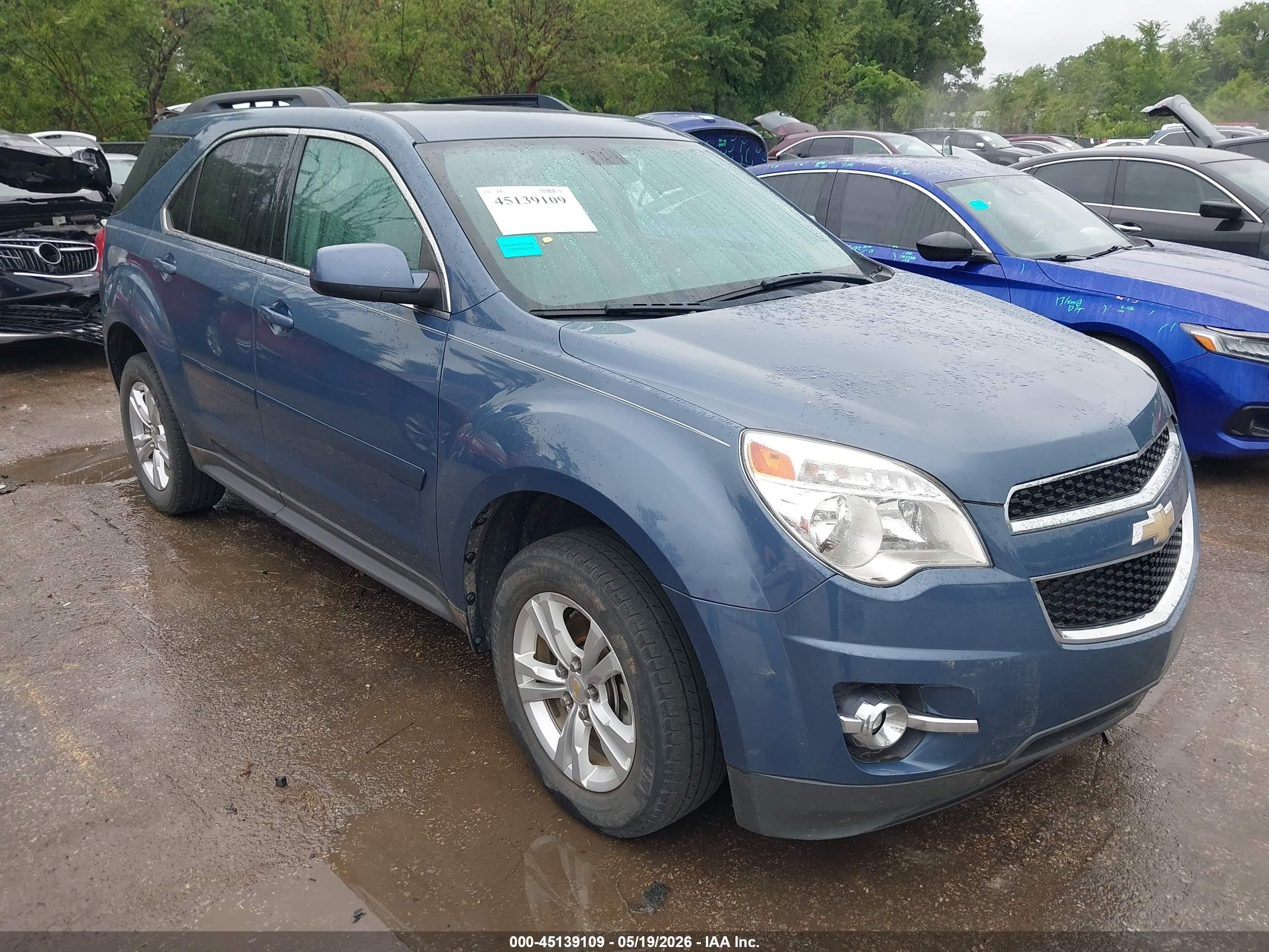 2011 Chevrolet Equinox 2lt Blue vin: 2CNALPEC3B6404360