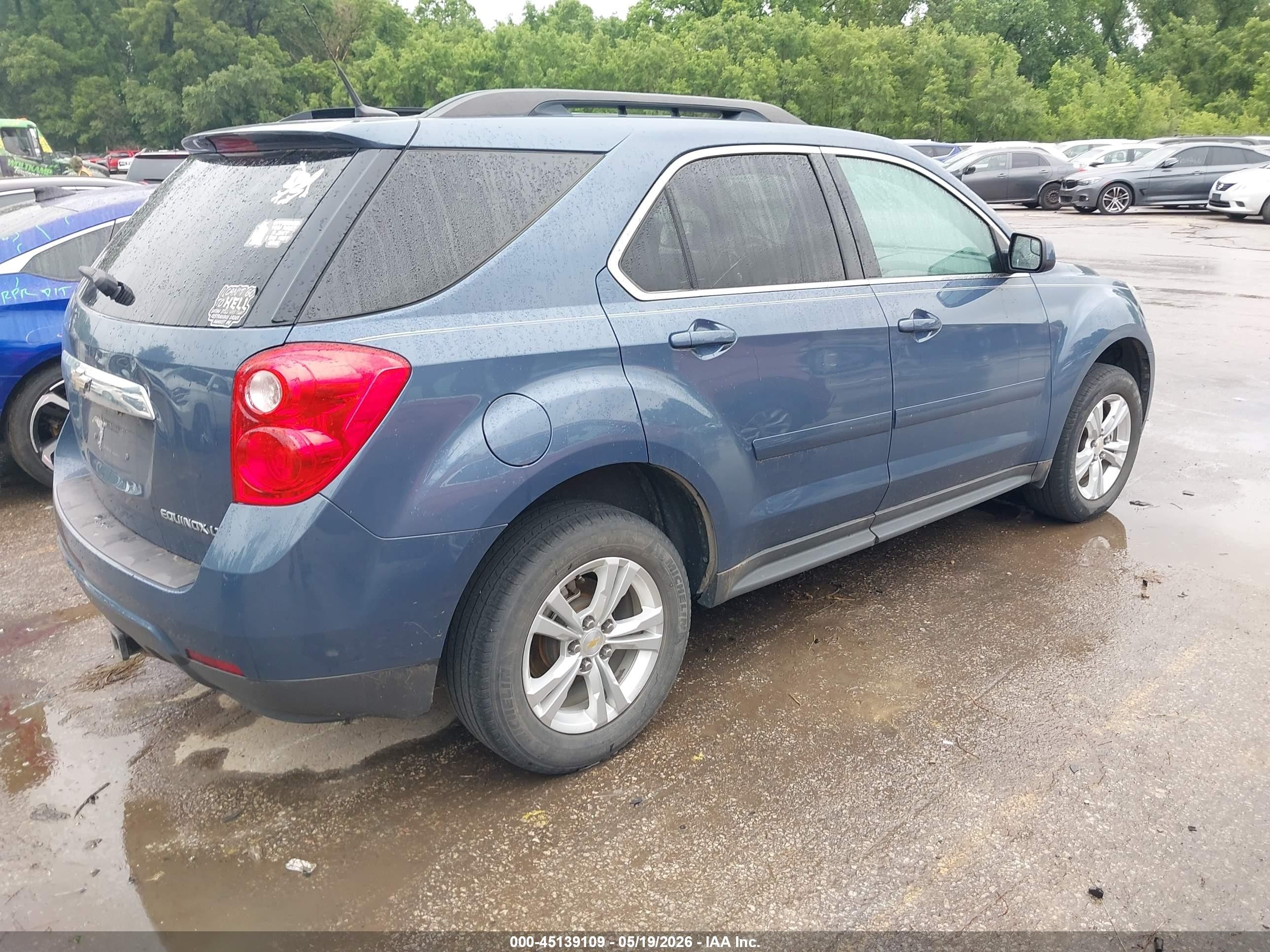 2011 Chevrolet Equinox 2lt Blue vin: 2CNALPEC3B6404360