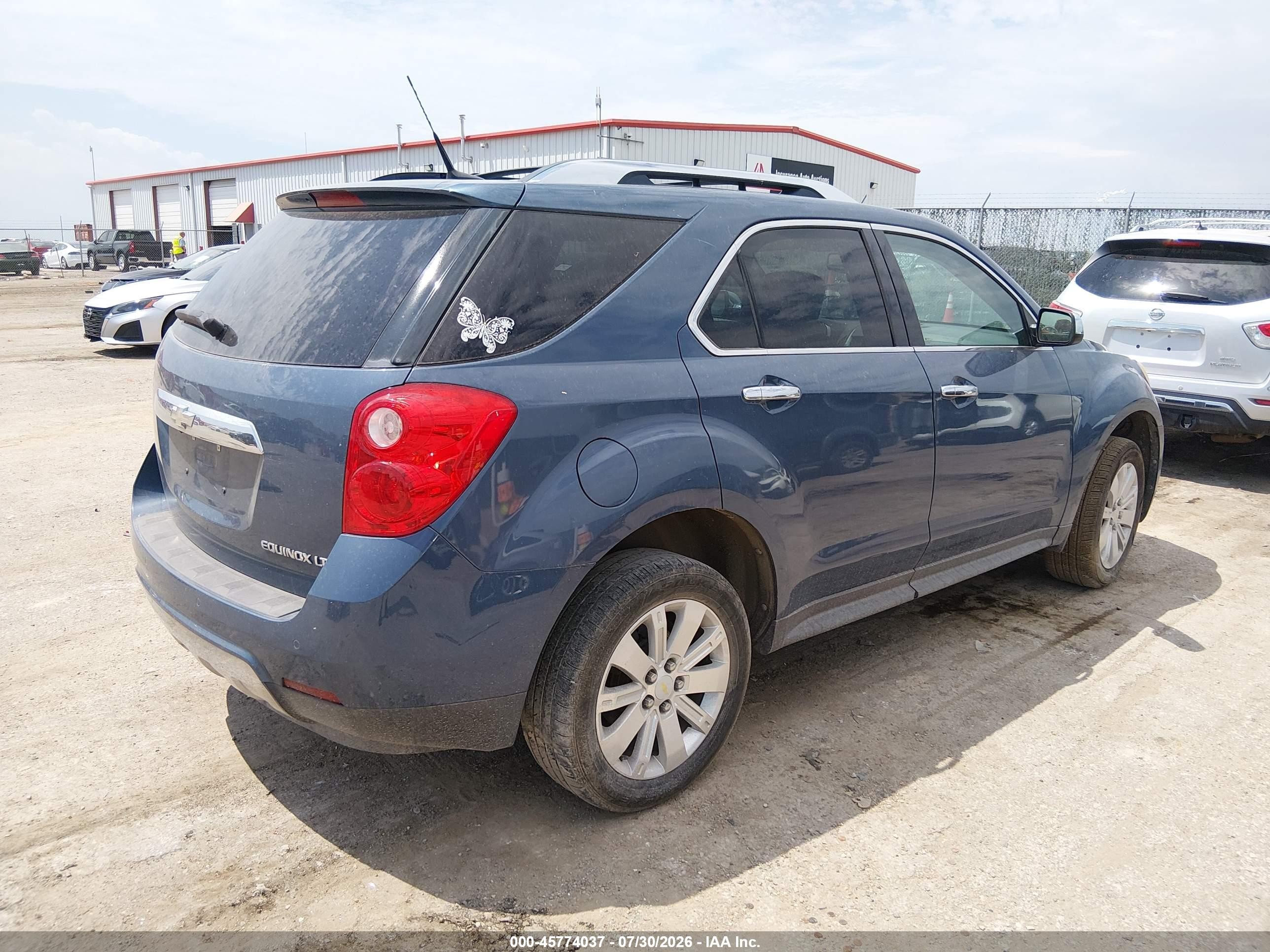 2011 Chevrolet Equinox 2lt Blue vin: 2CNALPEC9B6447228