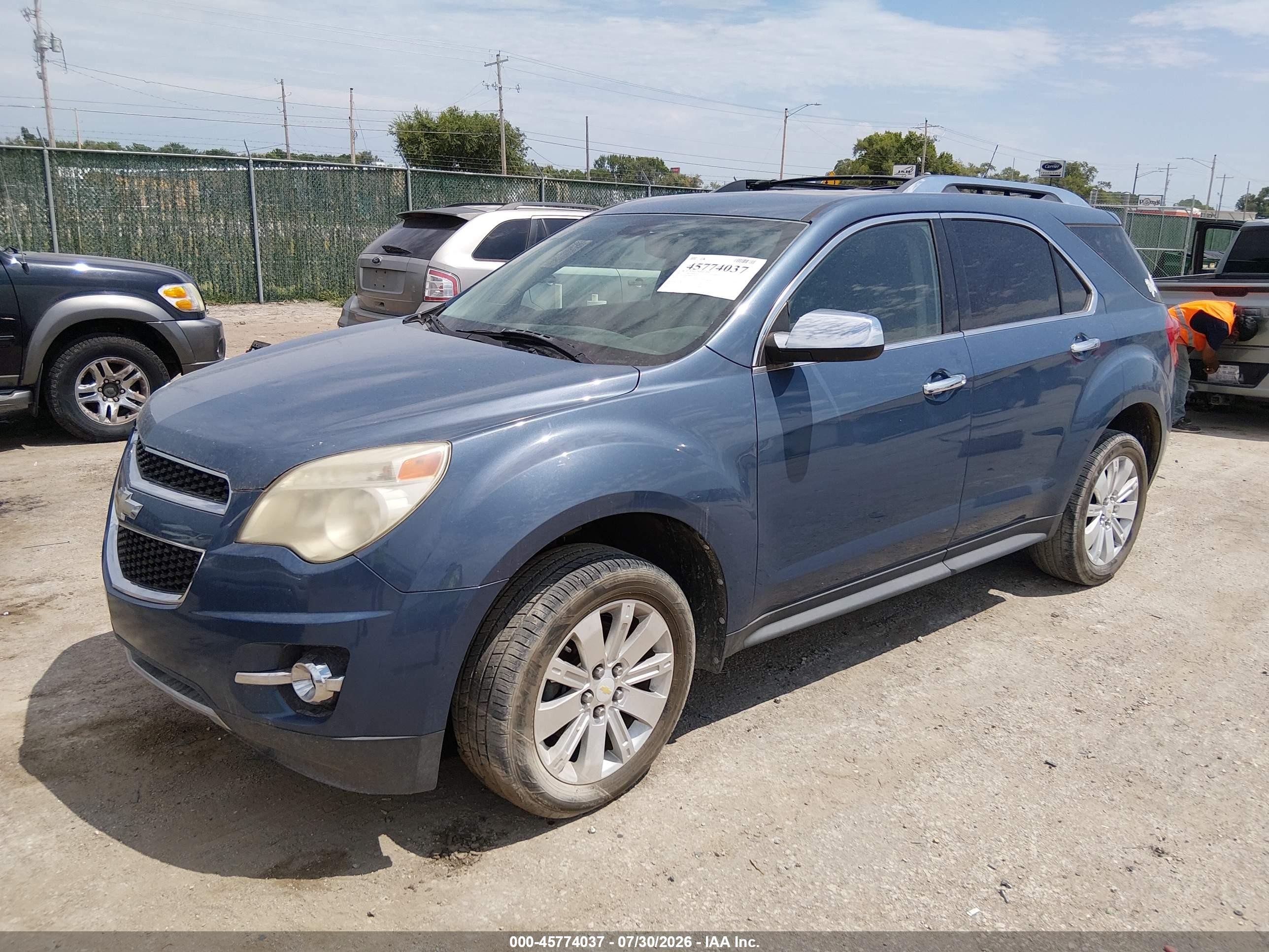 2011 Chevrolet Equinox 2lt Blue vin: 2CNALPEC9B6447228