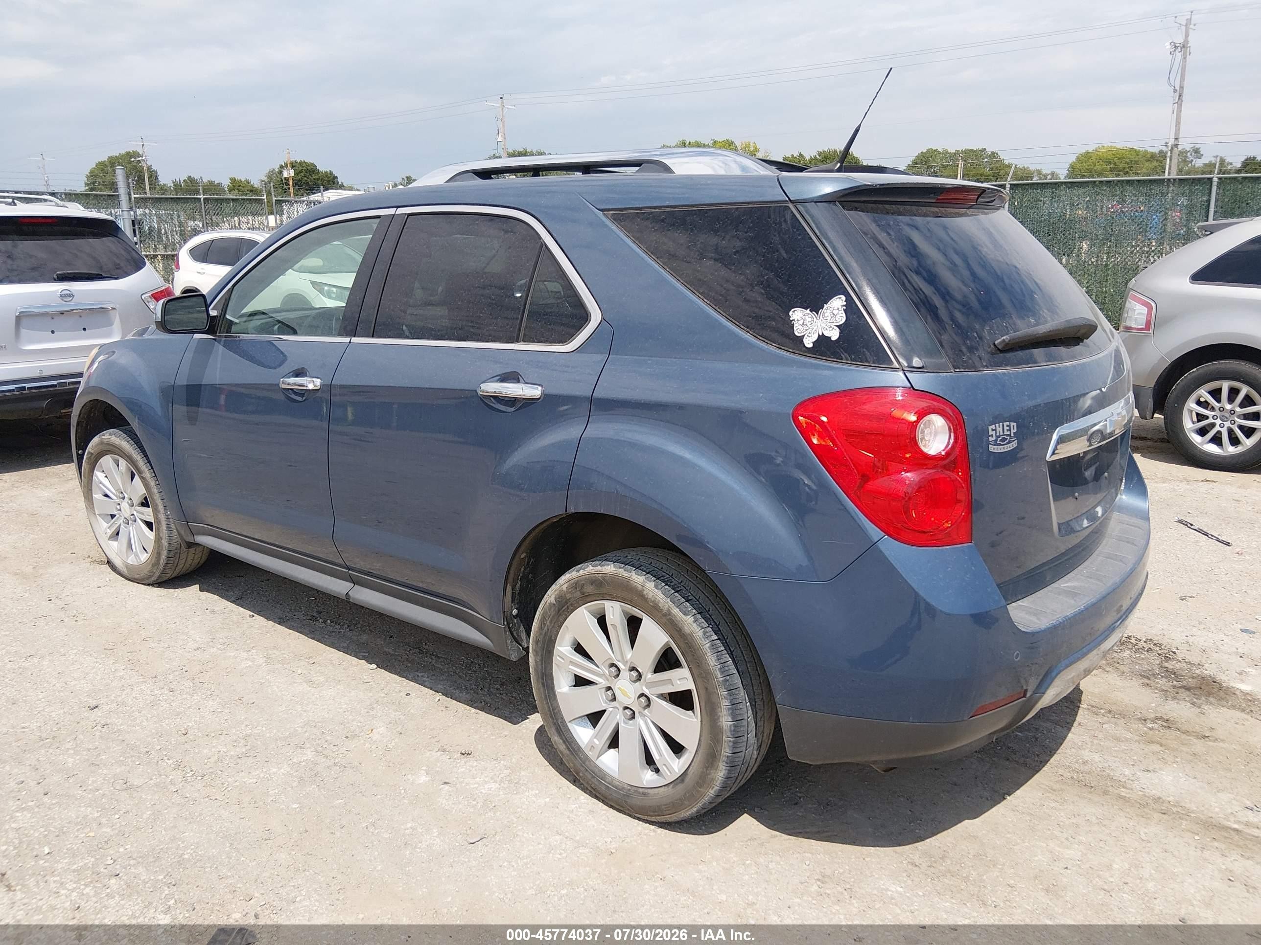 2011 Chevrolet Equinox 2lt Blue vin: 2CNALPEC9B6447228