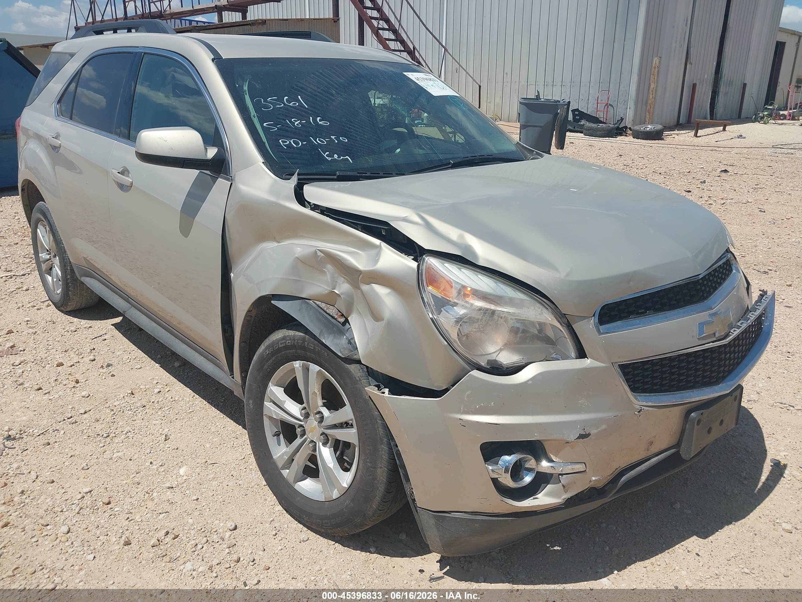 2010 Chevrolet Equinox Lt Желто-коричневый vin: 2CNALPEW0A6303561