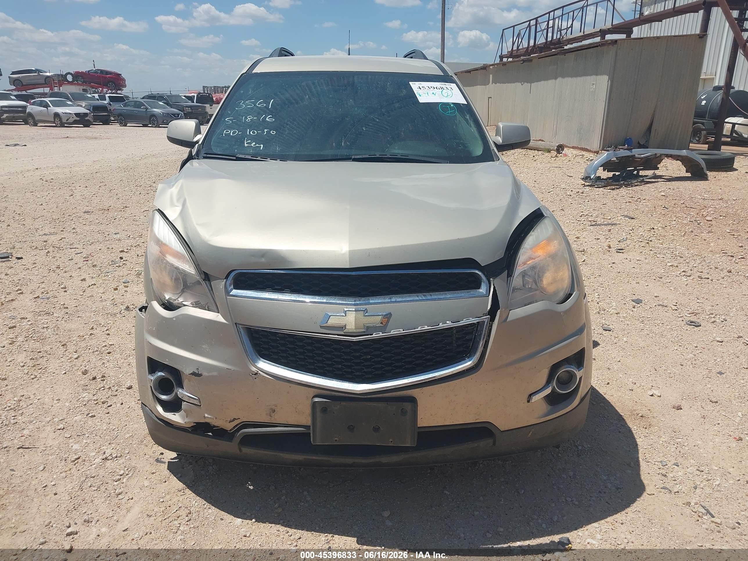 2010 Chevrolet Equinox Lt Желто-коричневый vin: 2CNALPEW0A6303561