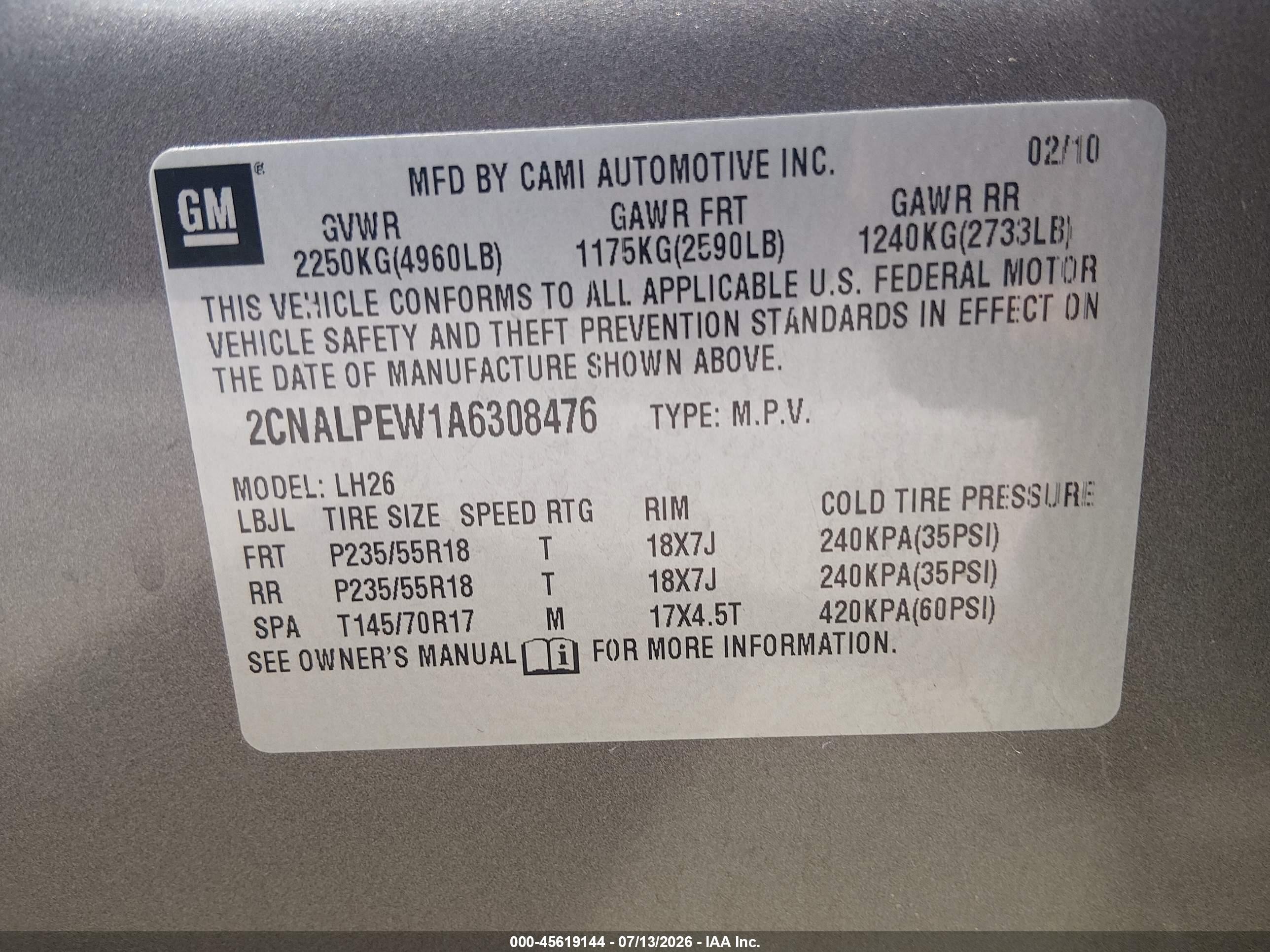 2010 Chevrolet Equinox Lt Gray vin: 2CNALPEW1A6308476