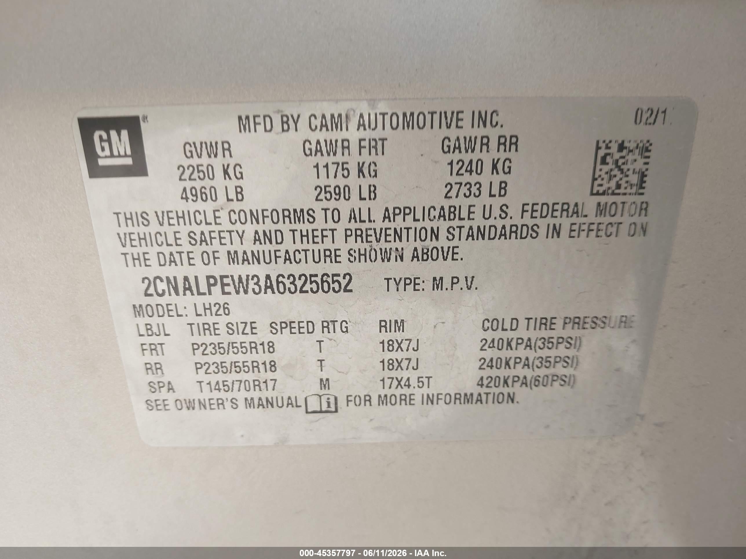 2010 Chevrolet Equinox Lt Gold vin: 2CNALPEW3A6325652