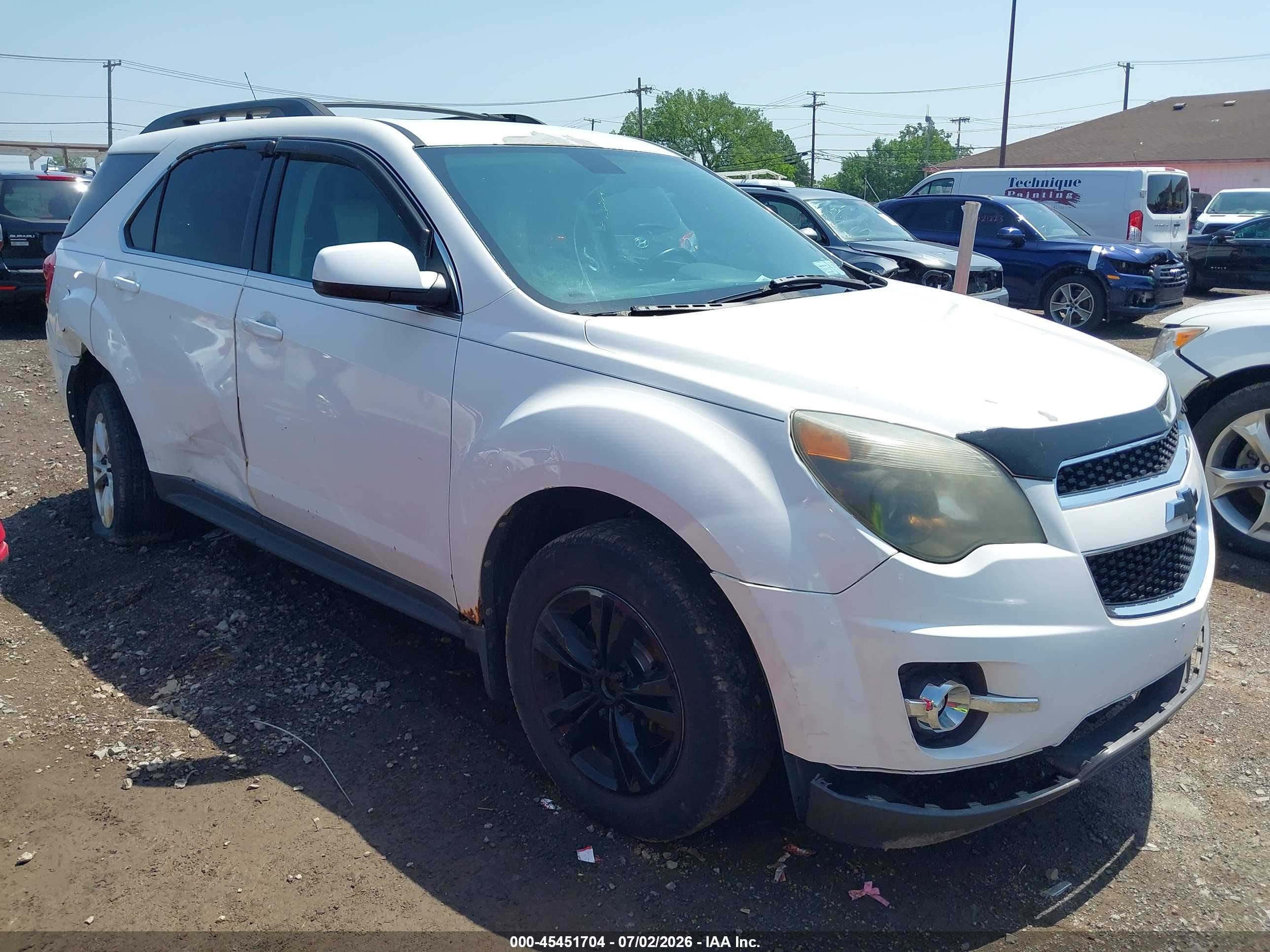 2010 Chevrolet Equinox Lt White vin: 2CNALPEW5A6403350