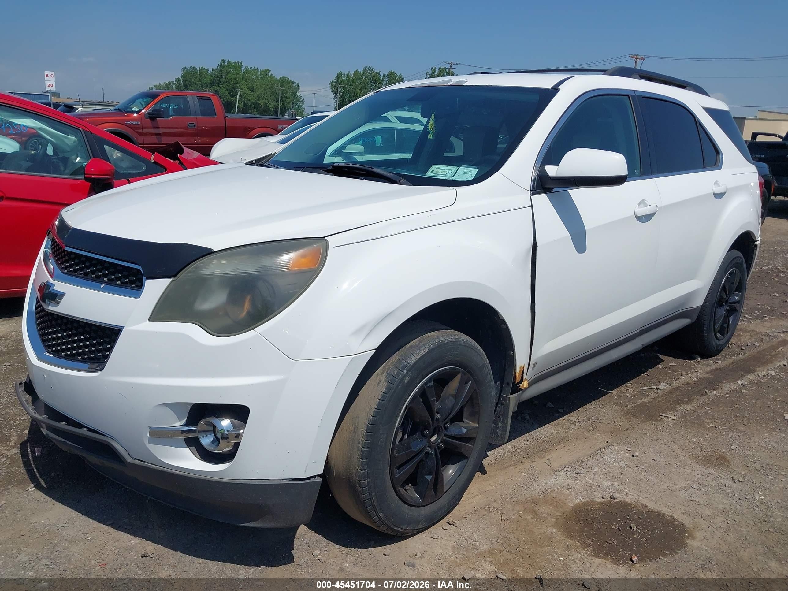 2010 Chevrolet Equinox Lt White vin: 2CNALPEW5A6403350