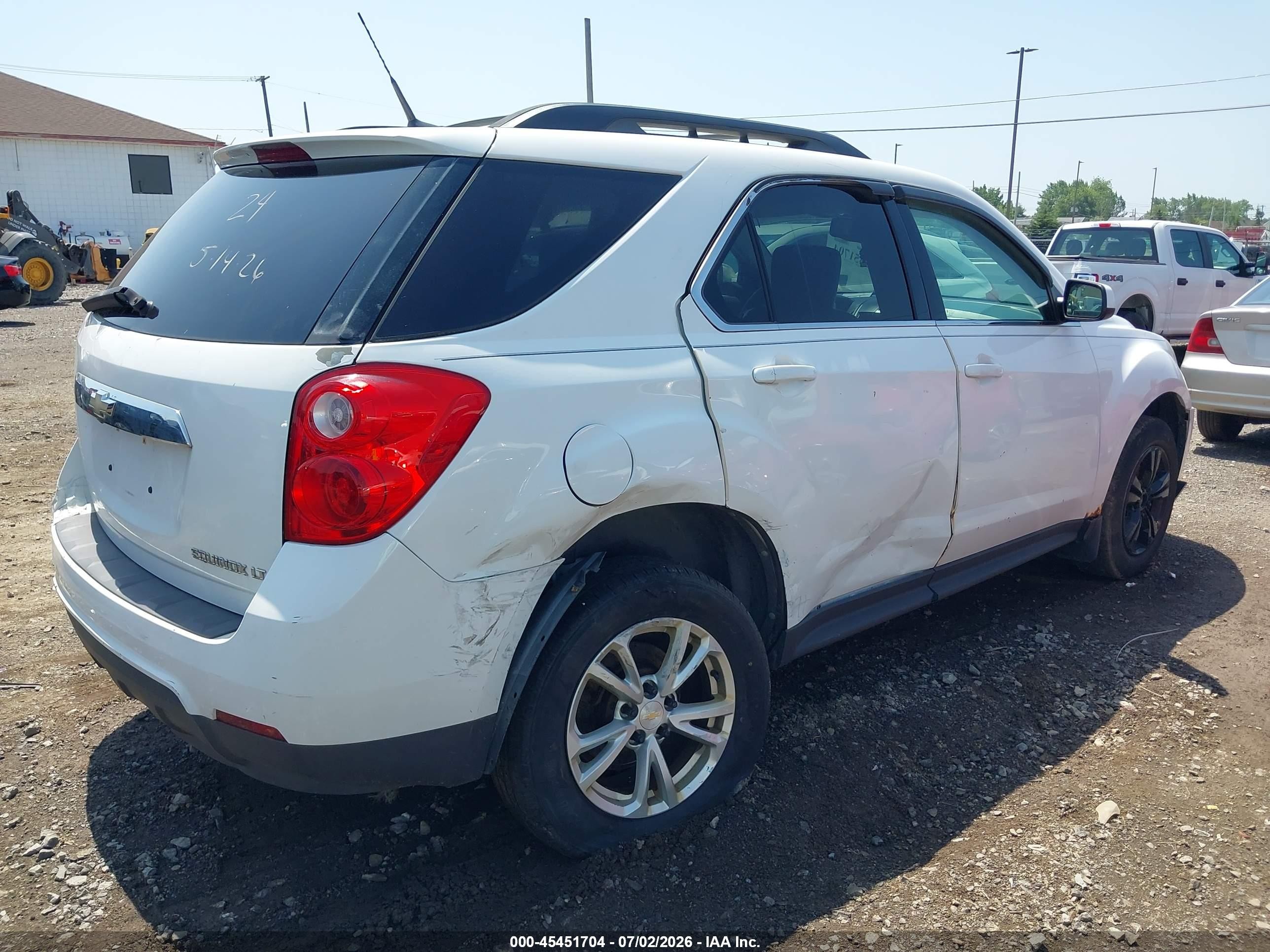 2010 Chevrolet Equinox Lt White vin: 2CNALPEW5A6403350