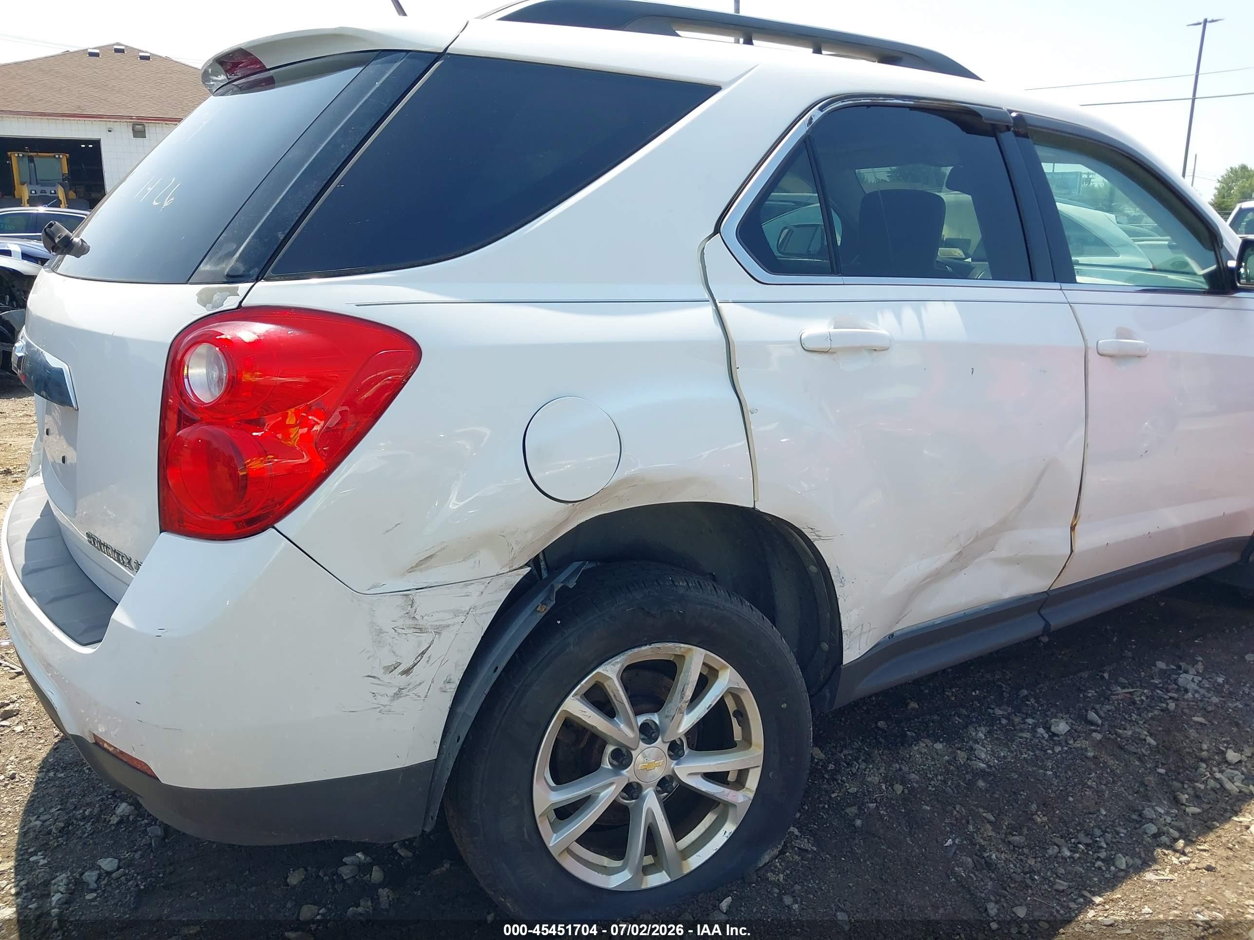 2010 Chevrolet Equinox Lt White vin: 2CNALPEW5A6403350