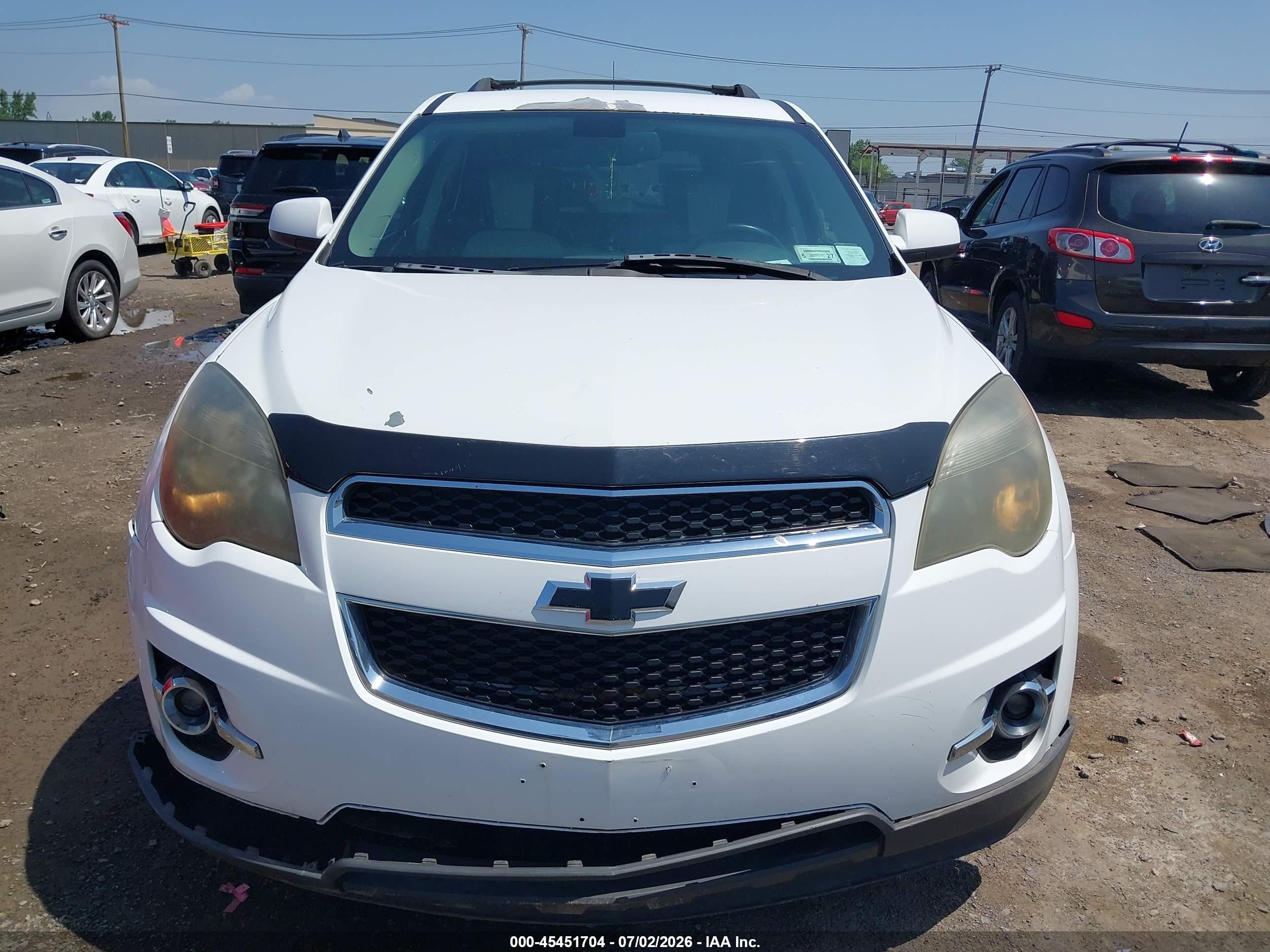 2010 Chevrolet Equinox Lt White vin: 2CNALPEW5A6403350