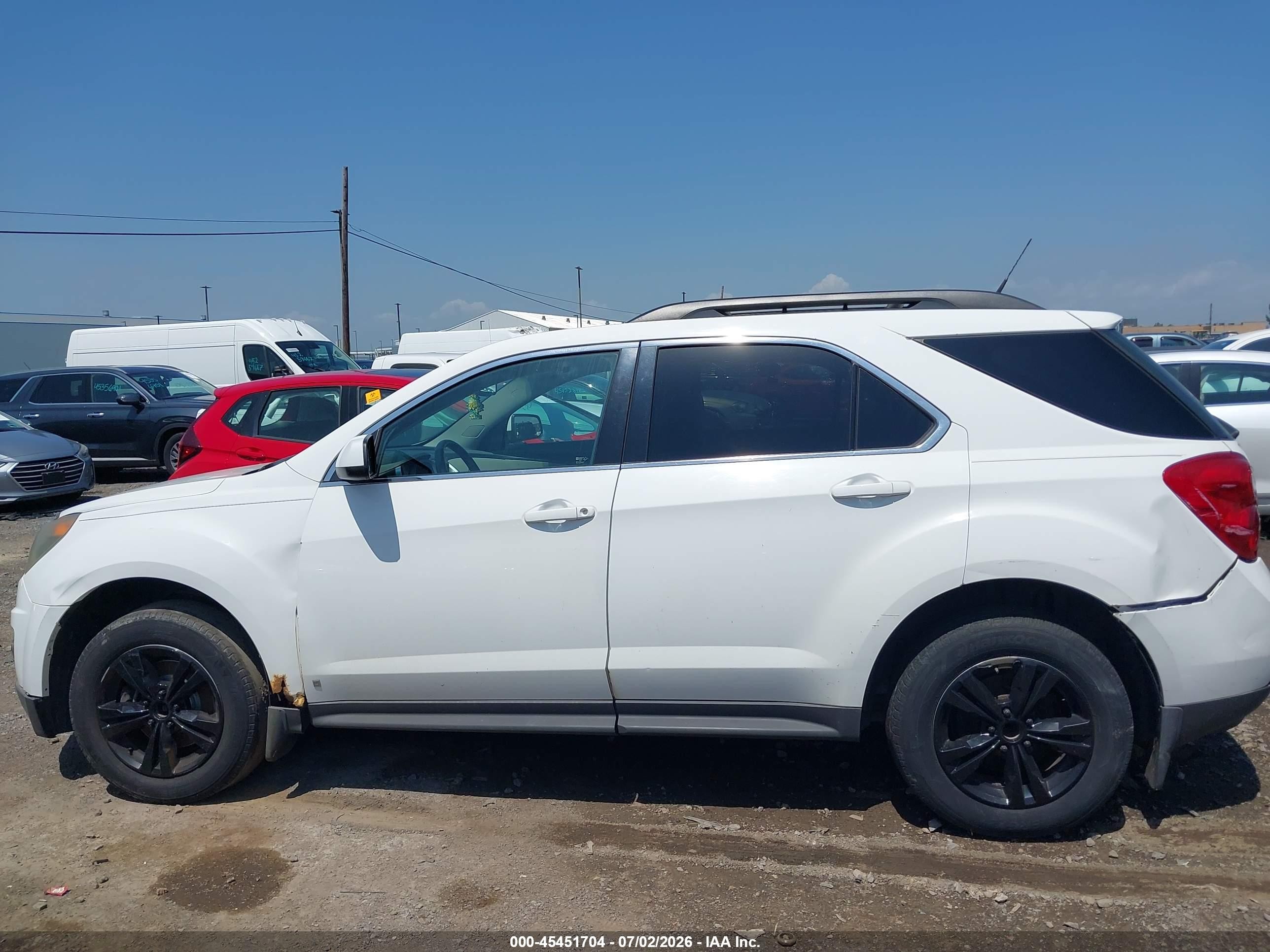 2010 Chevrolet Equinox Lt White vin: 2CNALPEW5A6403350