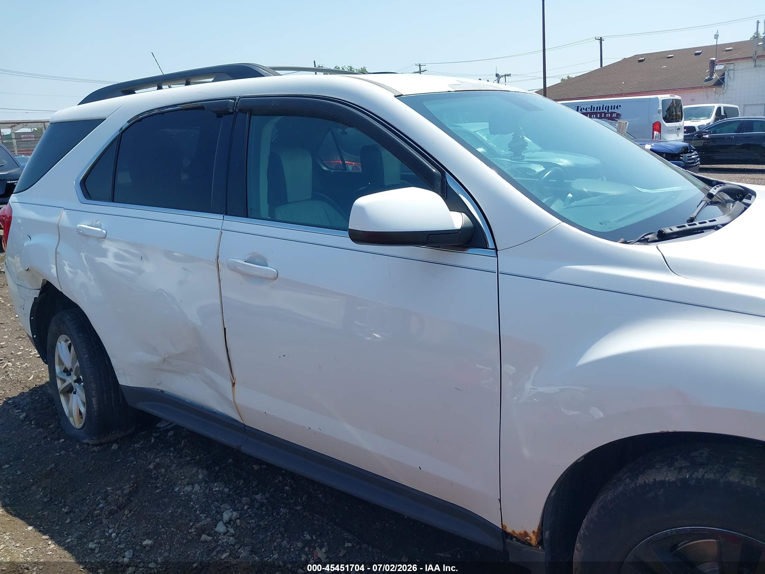 2010 Chevrolet Equinox Lt White vin: 2CNALPEW5A6403350