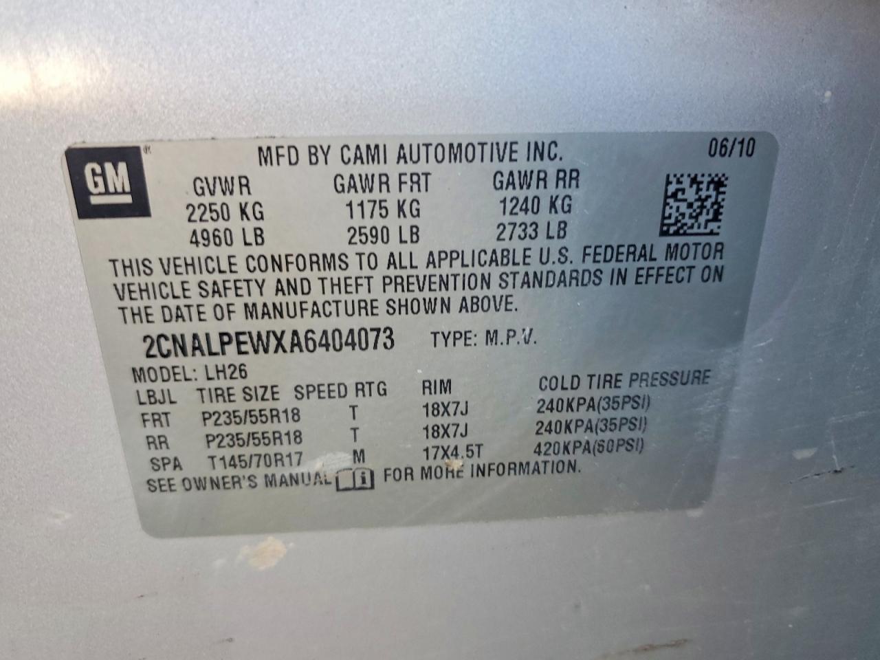 2010 Chevrolet Equinox Lt Silver vin: 2CNALPEWXA6404073