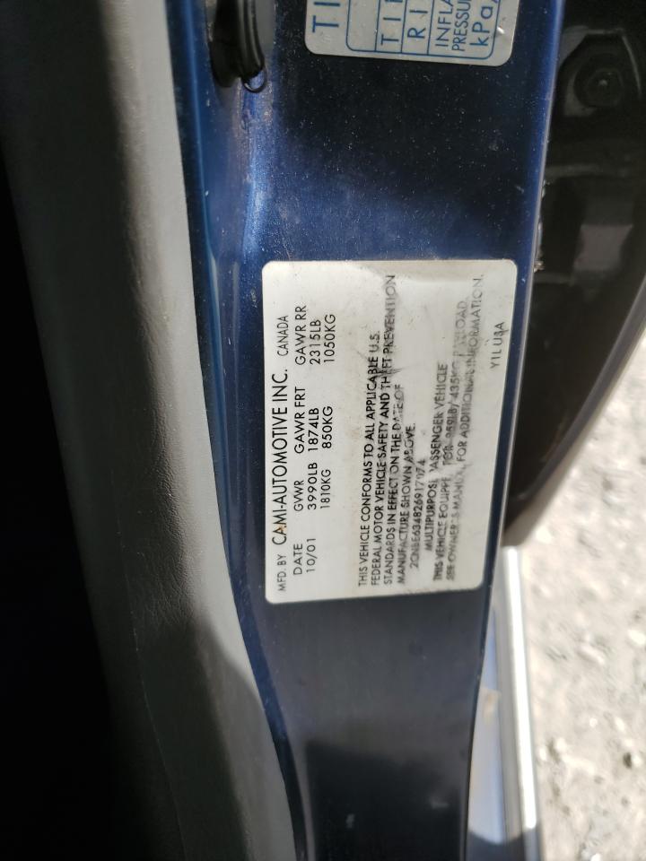 2002 Chevrolet Tracker Lt Blue vin: 2CNBE634826917074